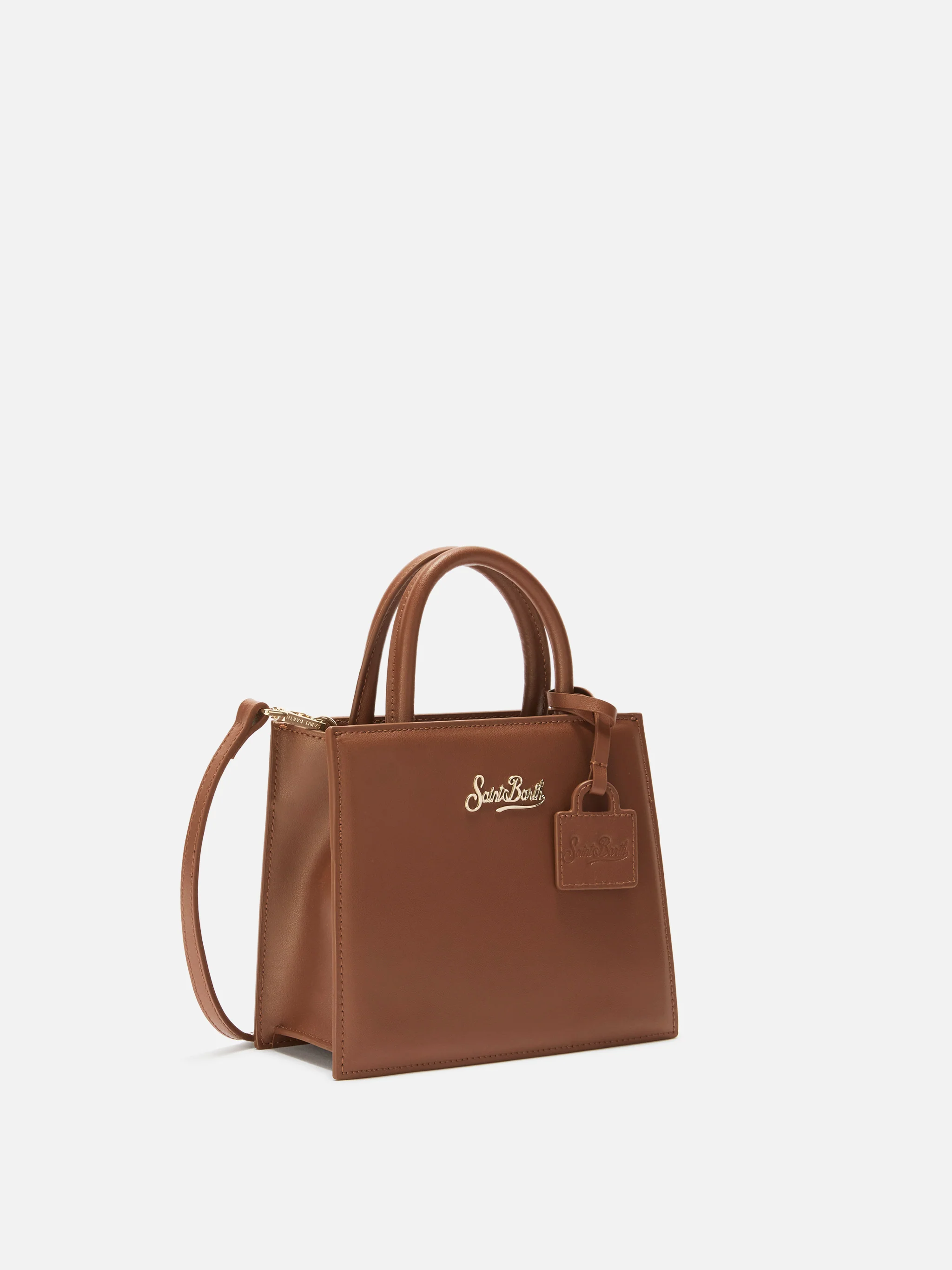 Shop Bag Mini Handbag in brown leather - Image 3