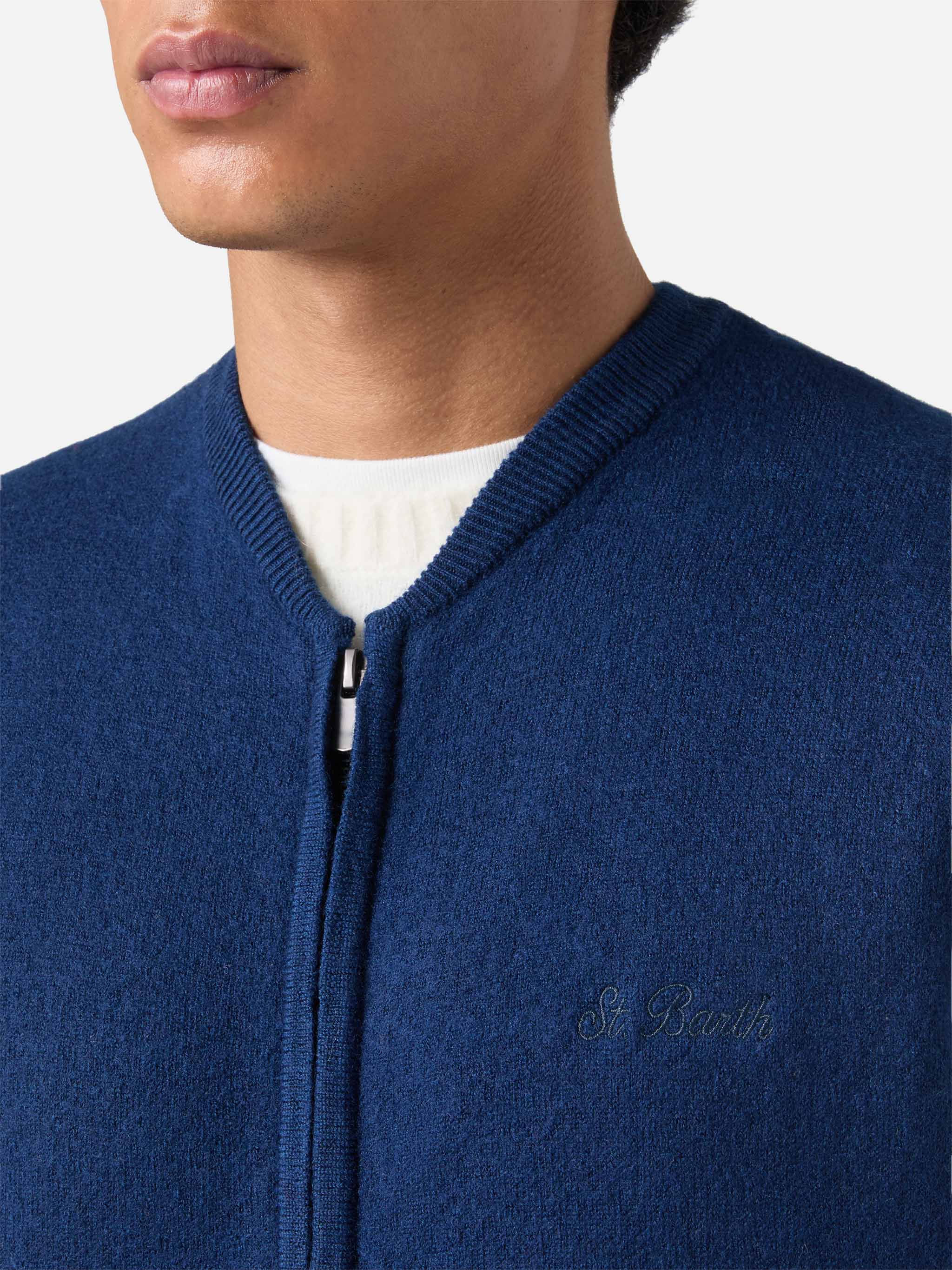 Sleeveless vest Chioto in navy blue - Image 2