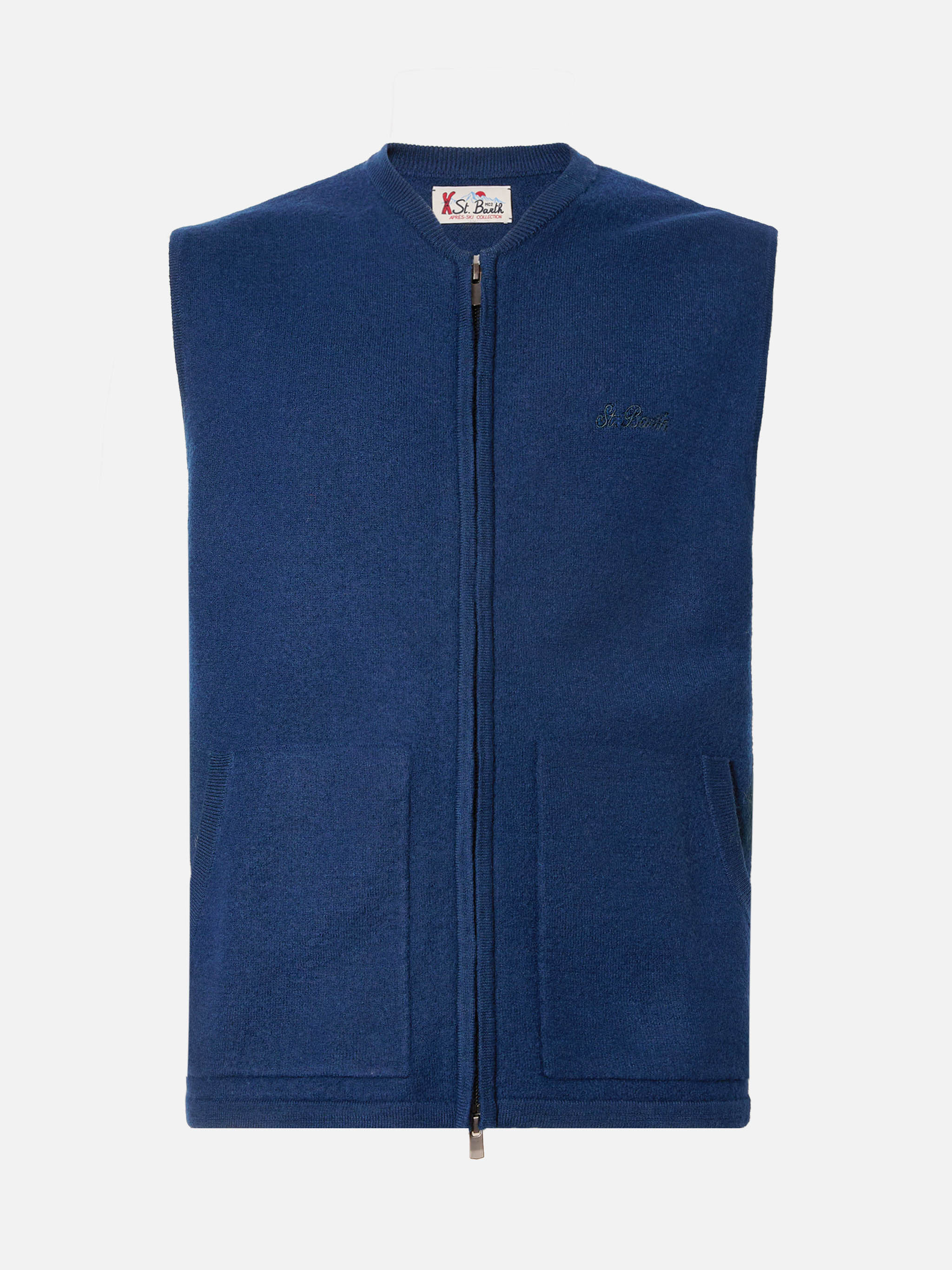 Sleeveless vest Chioto in navy blue - Image 5