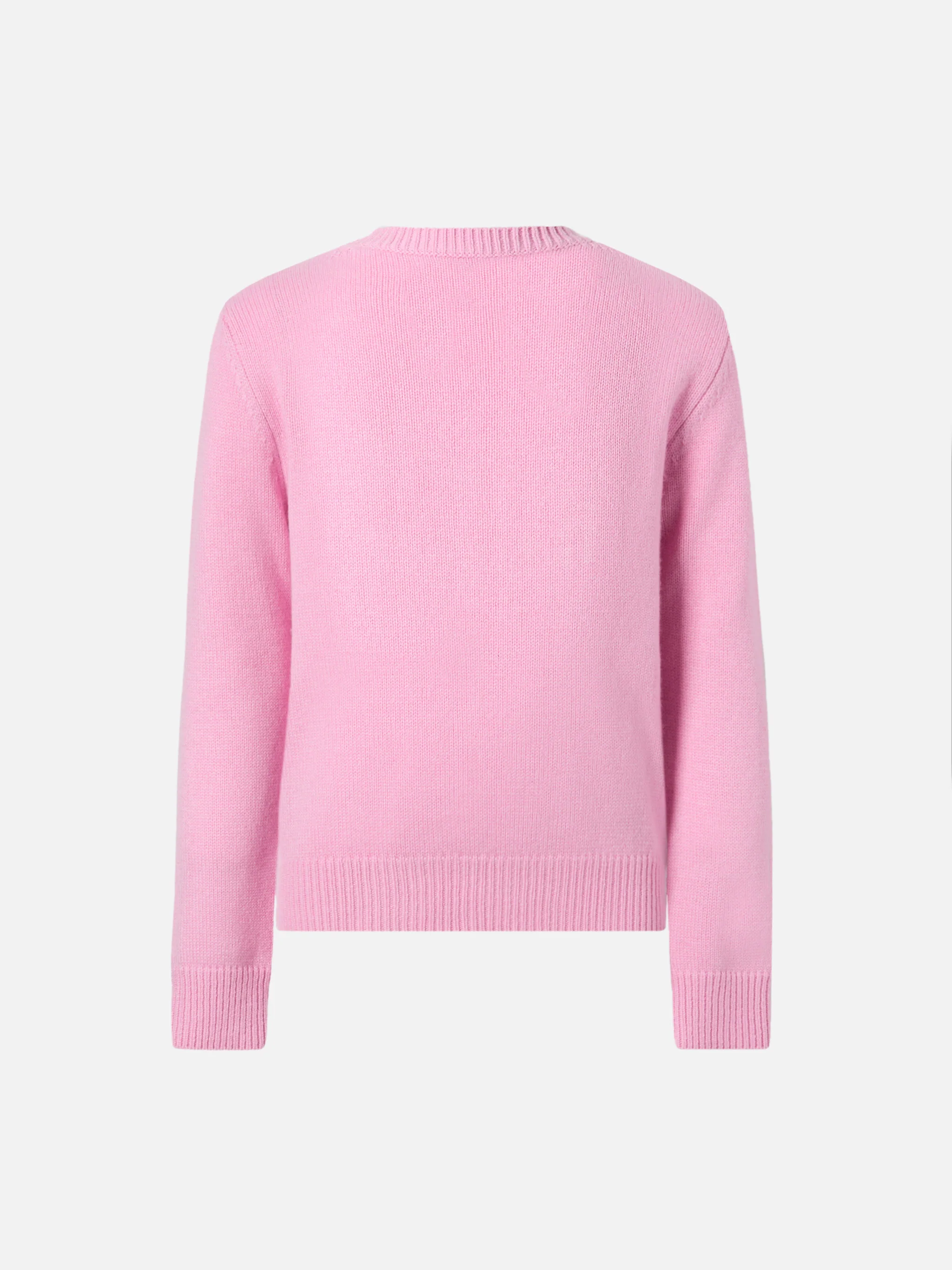 Princess crewneck in cashmere blend with Bella e Brava jacquard - Image 2