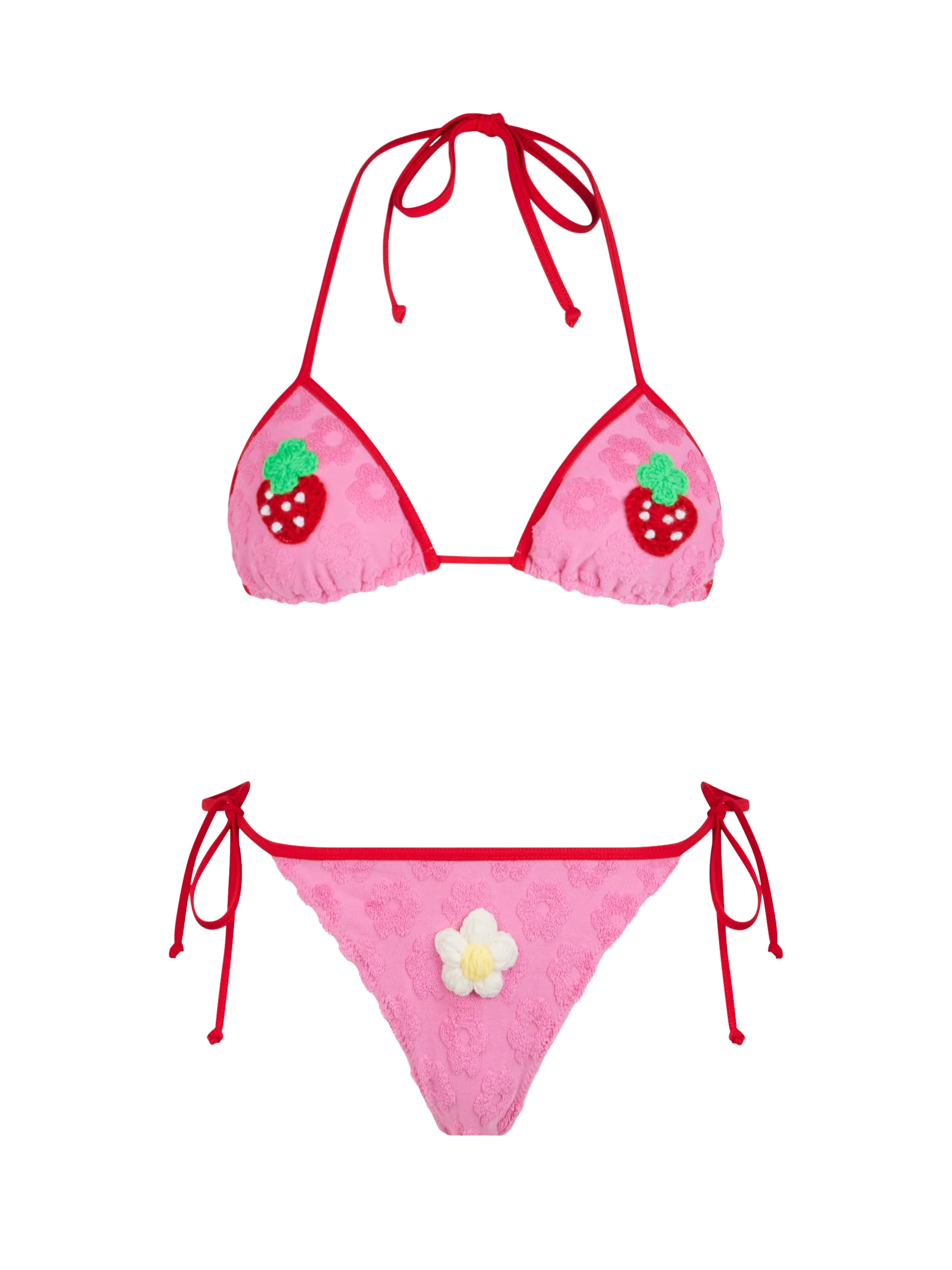 Pink terry Maleah triangle bikini | Special Edition