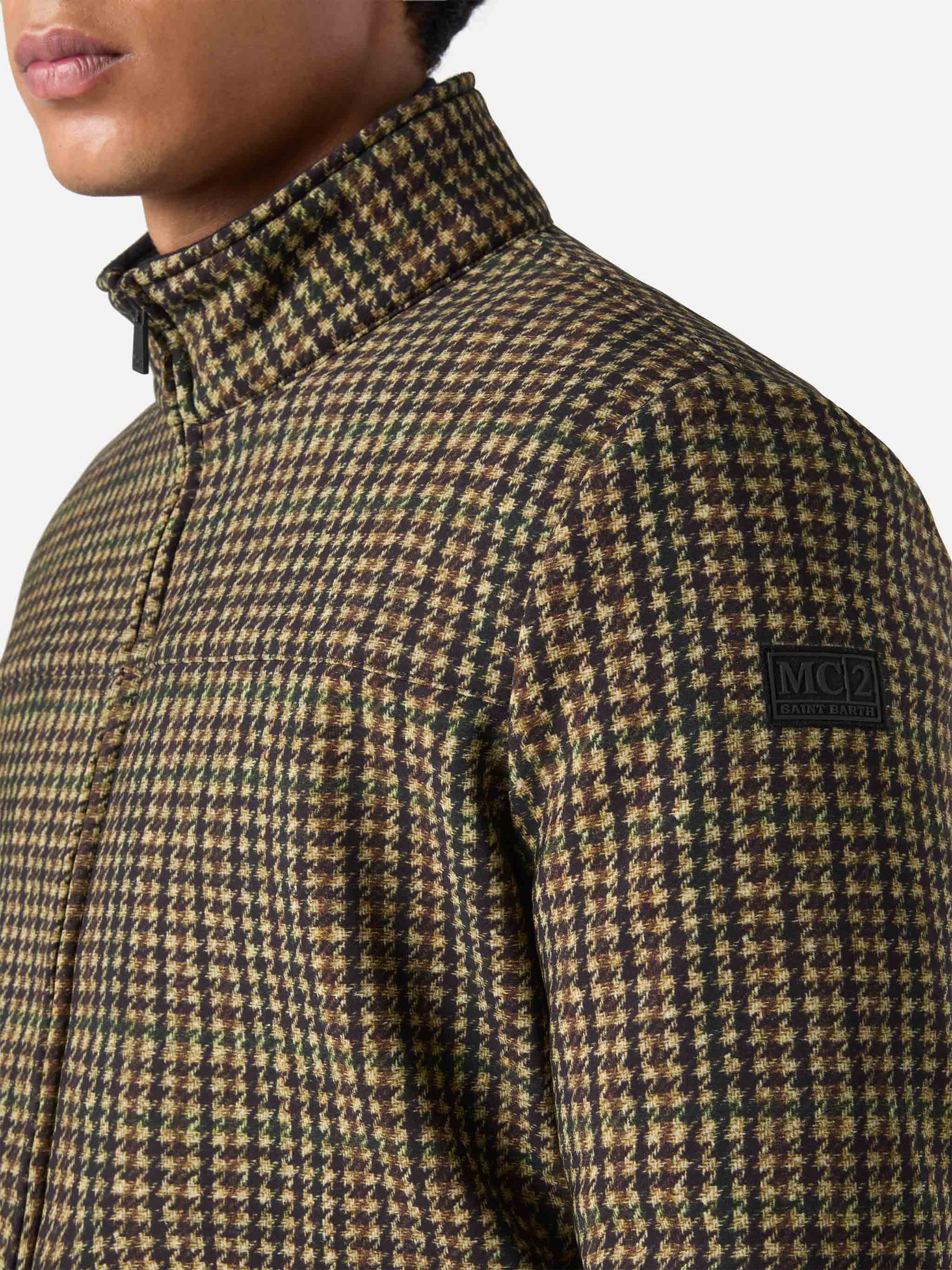 Thermo jacket Byron with pied de poule print - Image 3