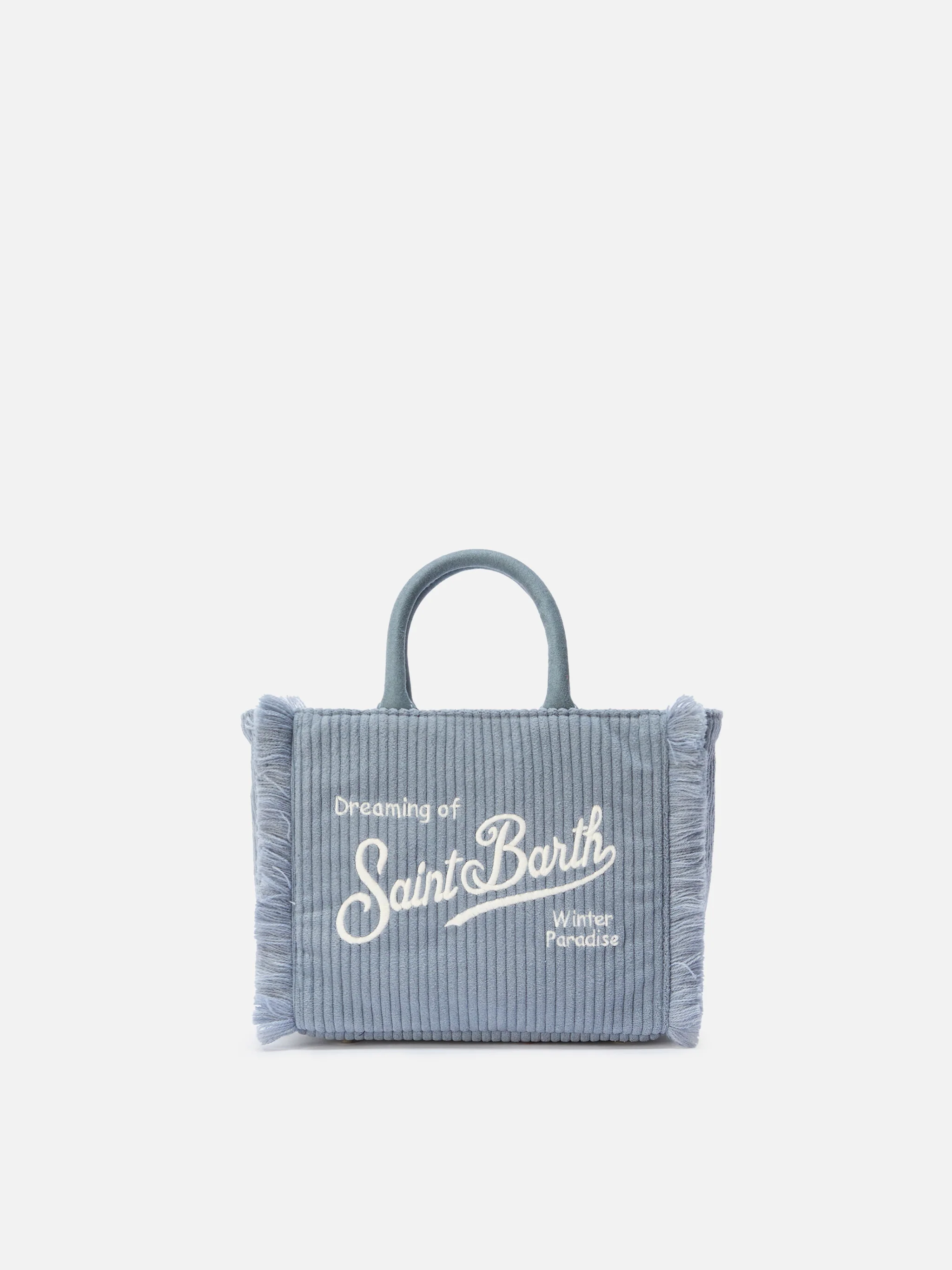 Vanity Mini Corduroy dusty blue bag