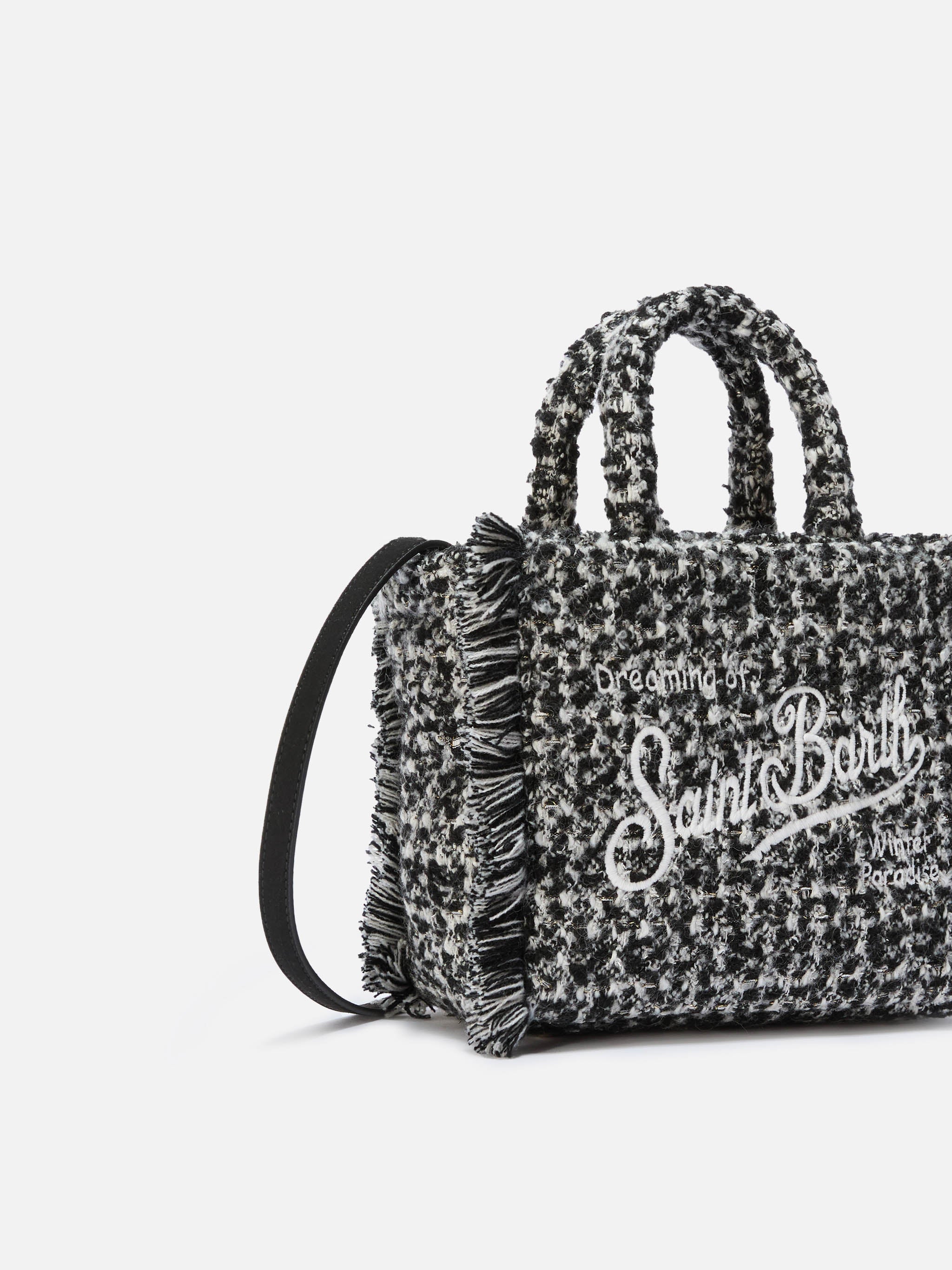 Vanity Mini Tweed black and white bag - Image 3