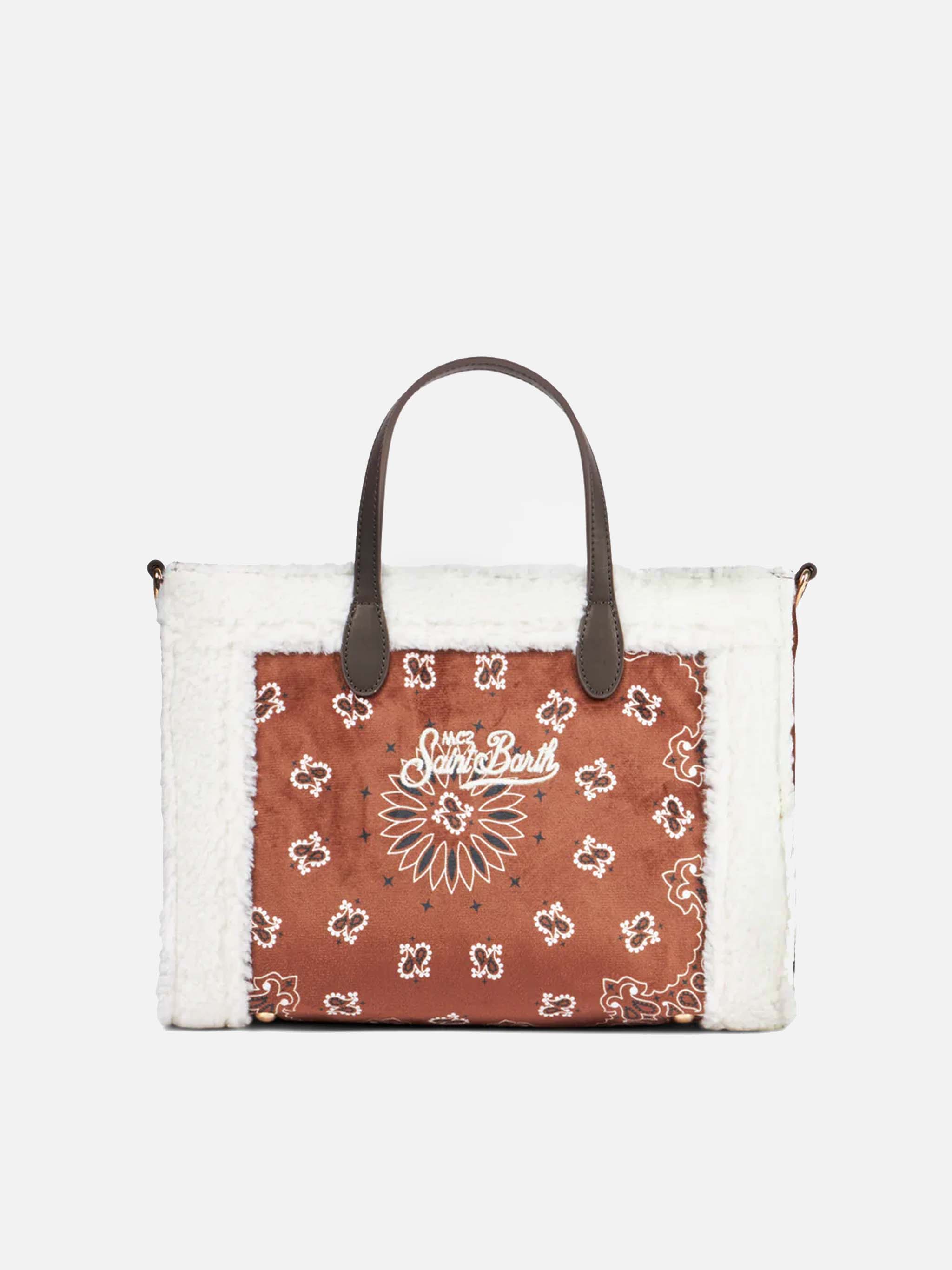 Vivian handbag with bandanna print and sherpa details - Image 5