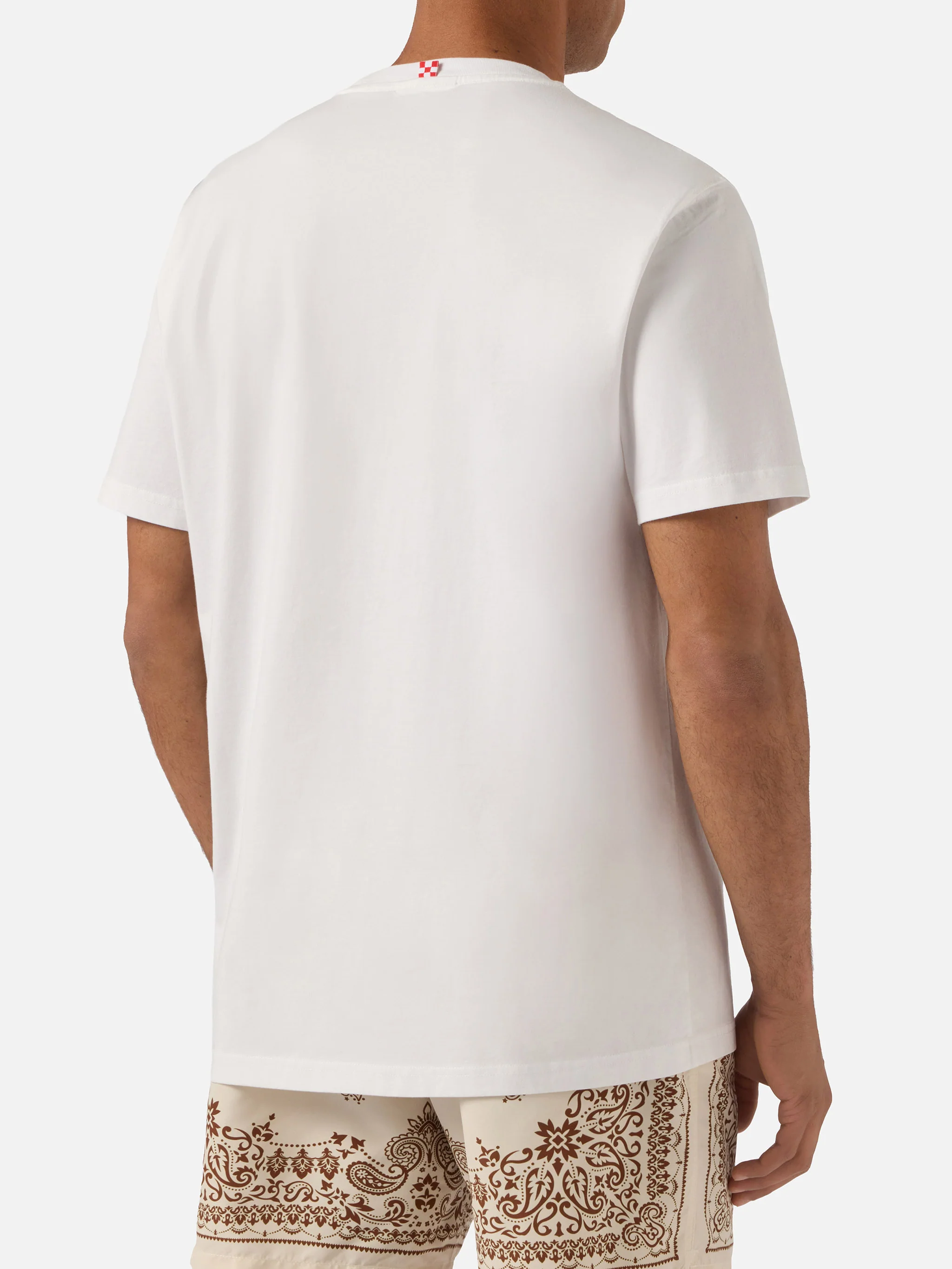 White Austin t-shirt with watch and Eye Of The Tiger embroidery - Image 4