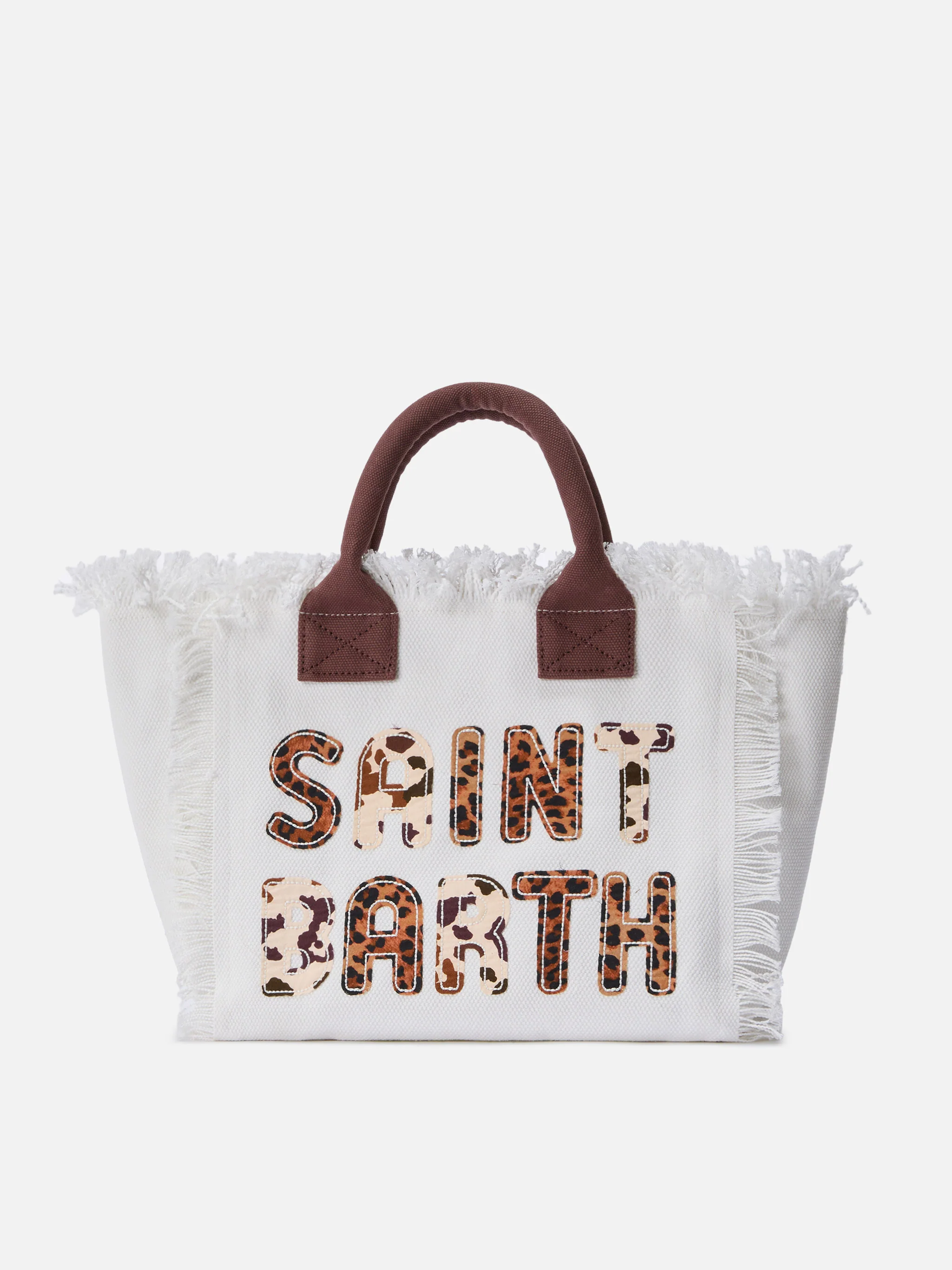 White Colette canvas bag with animalier patch logo