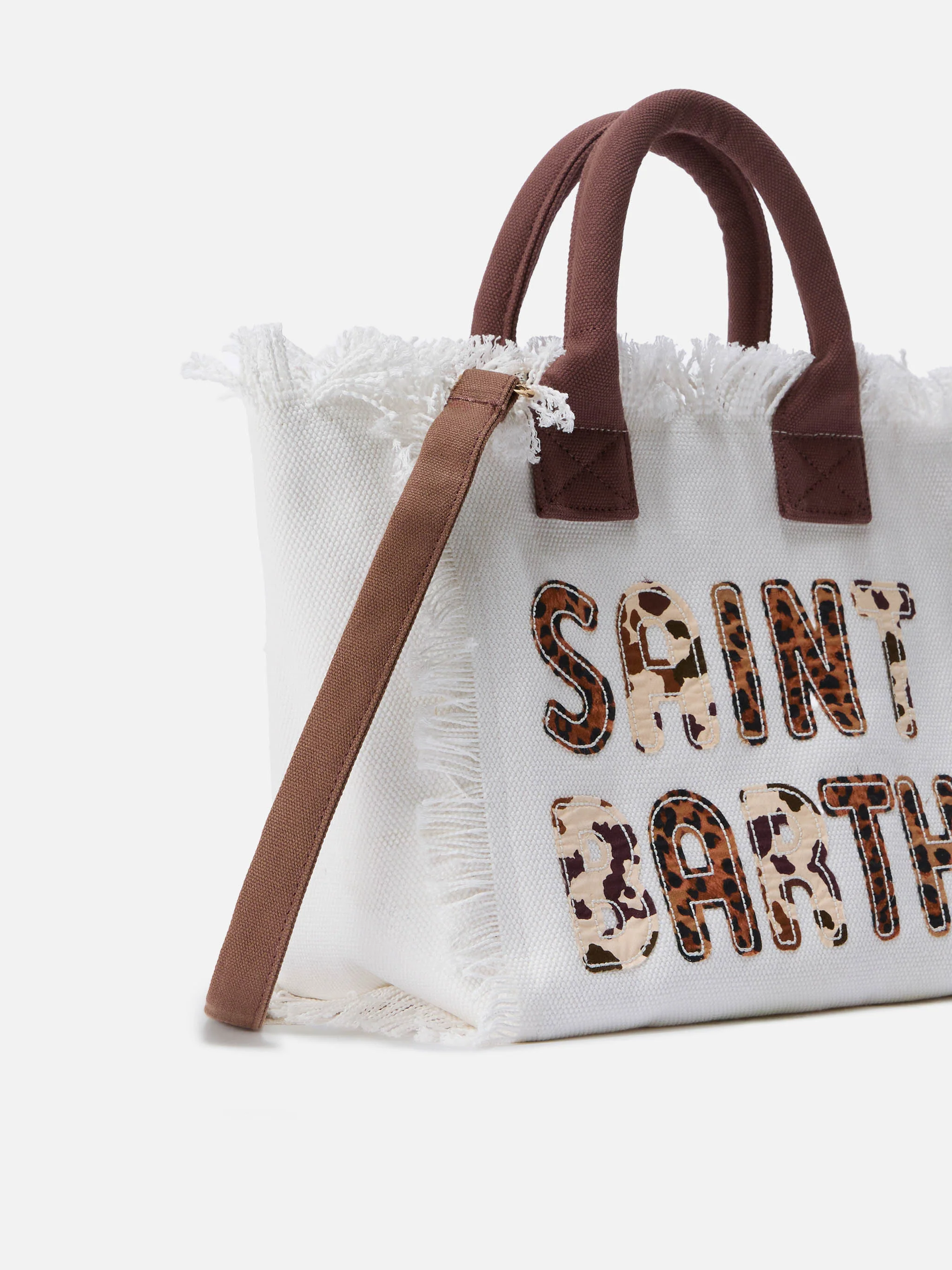 White Colette canvas bag with animalier patch logo - Image 3