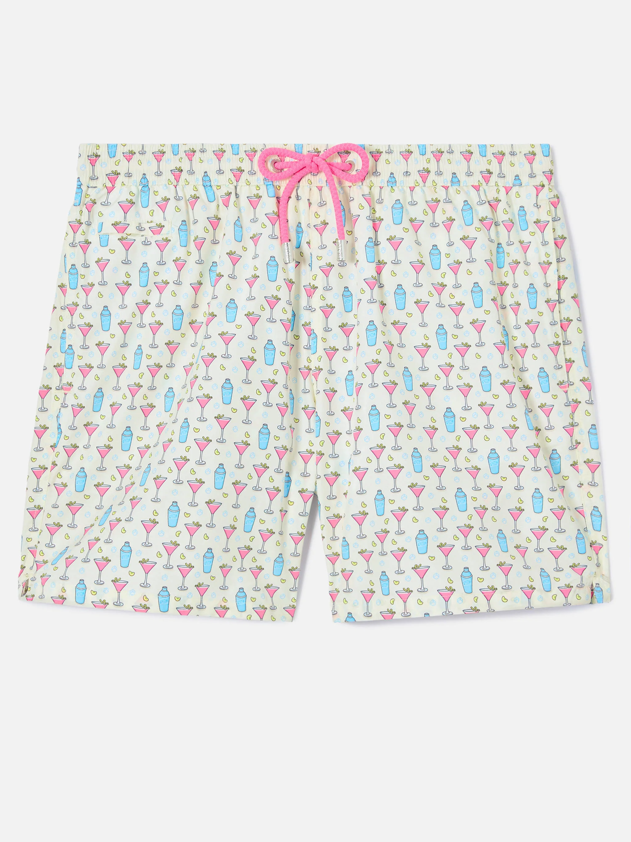 White Lighting Micro swim shorts with cosmo all-over print