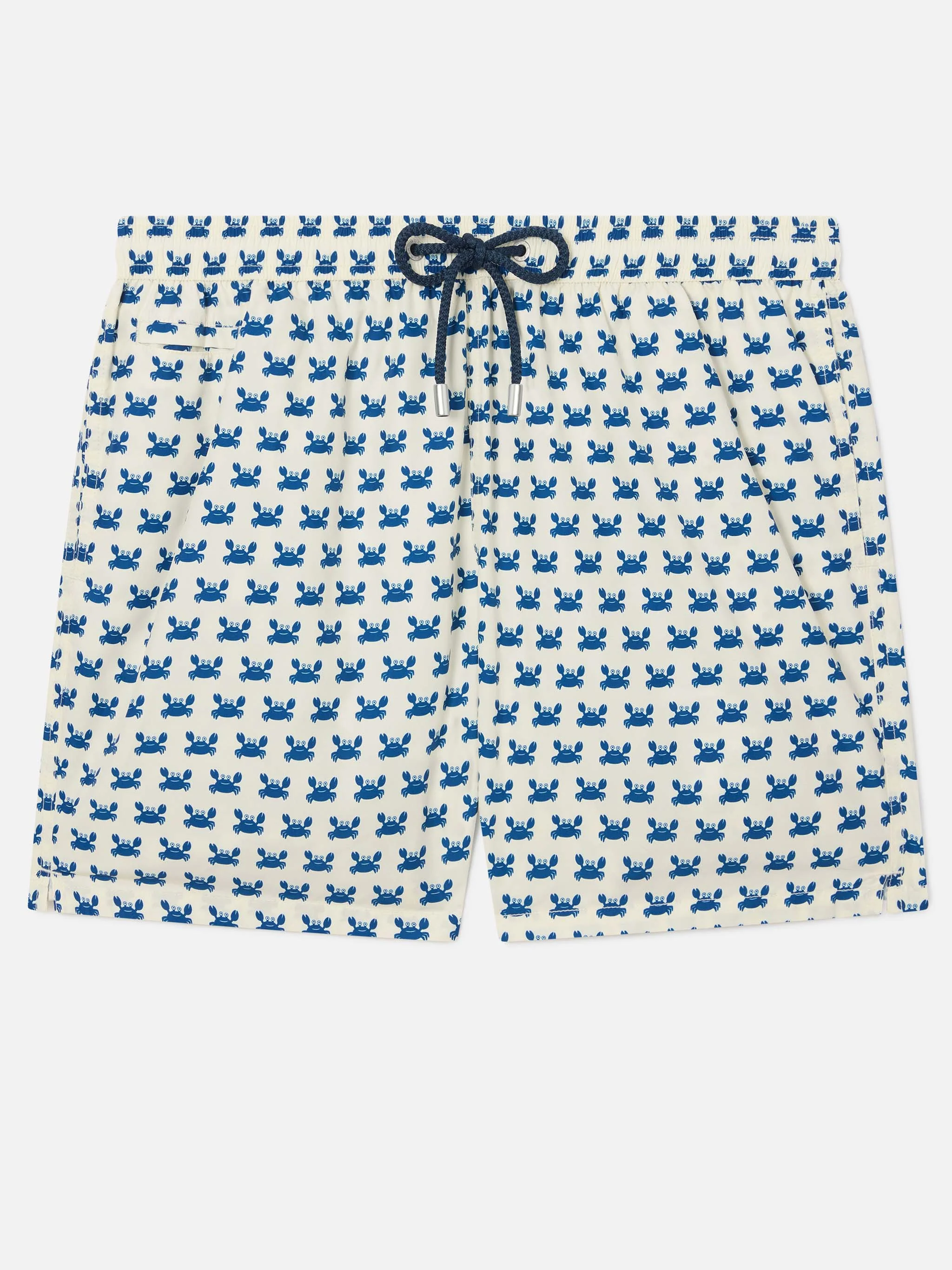 White Lighting Micro swim shorts with crab all-over print