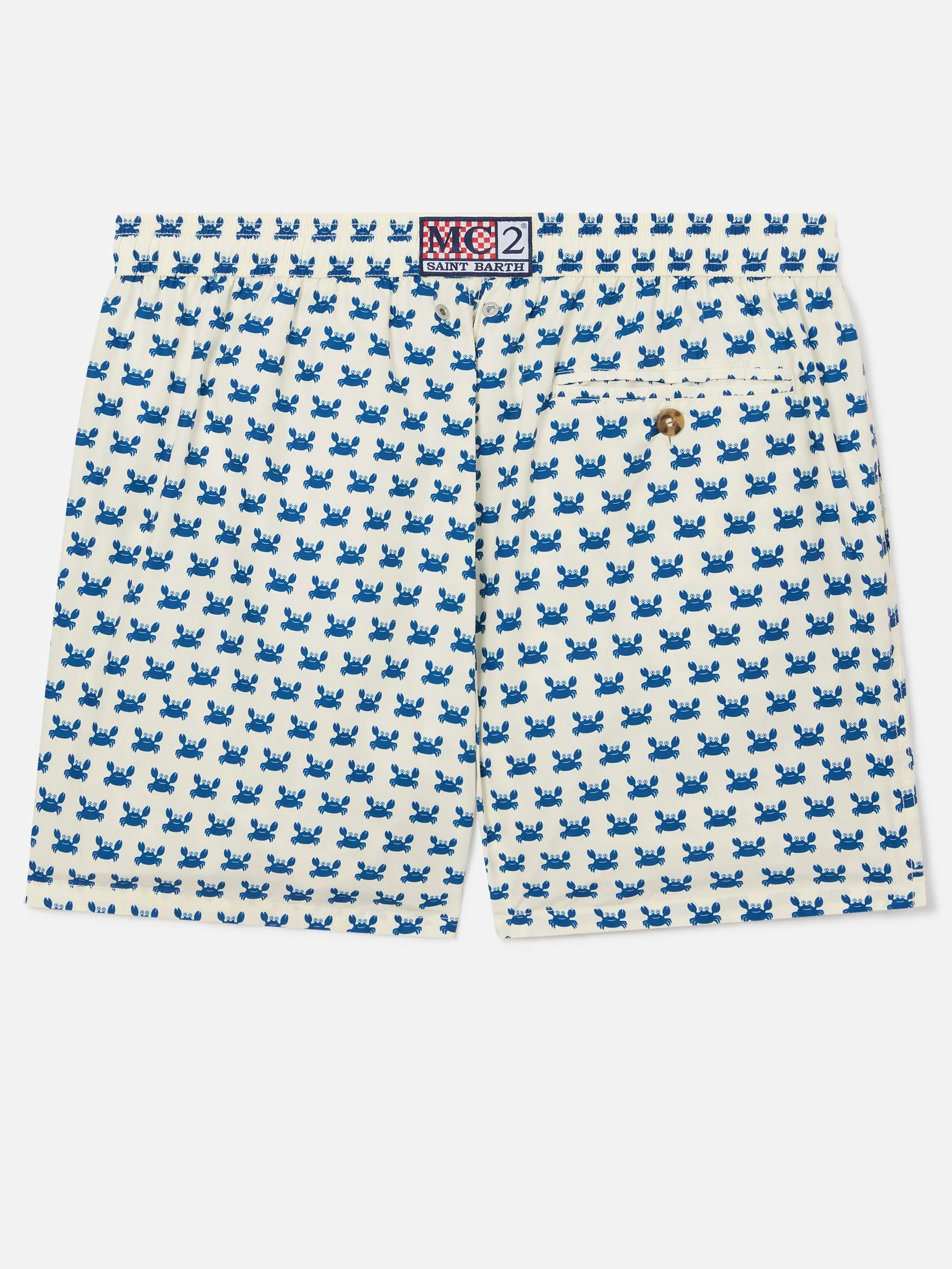 White Lighting Micro swim shorts with crab all-over print - Image 2