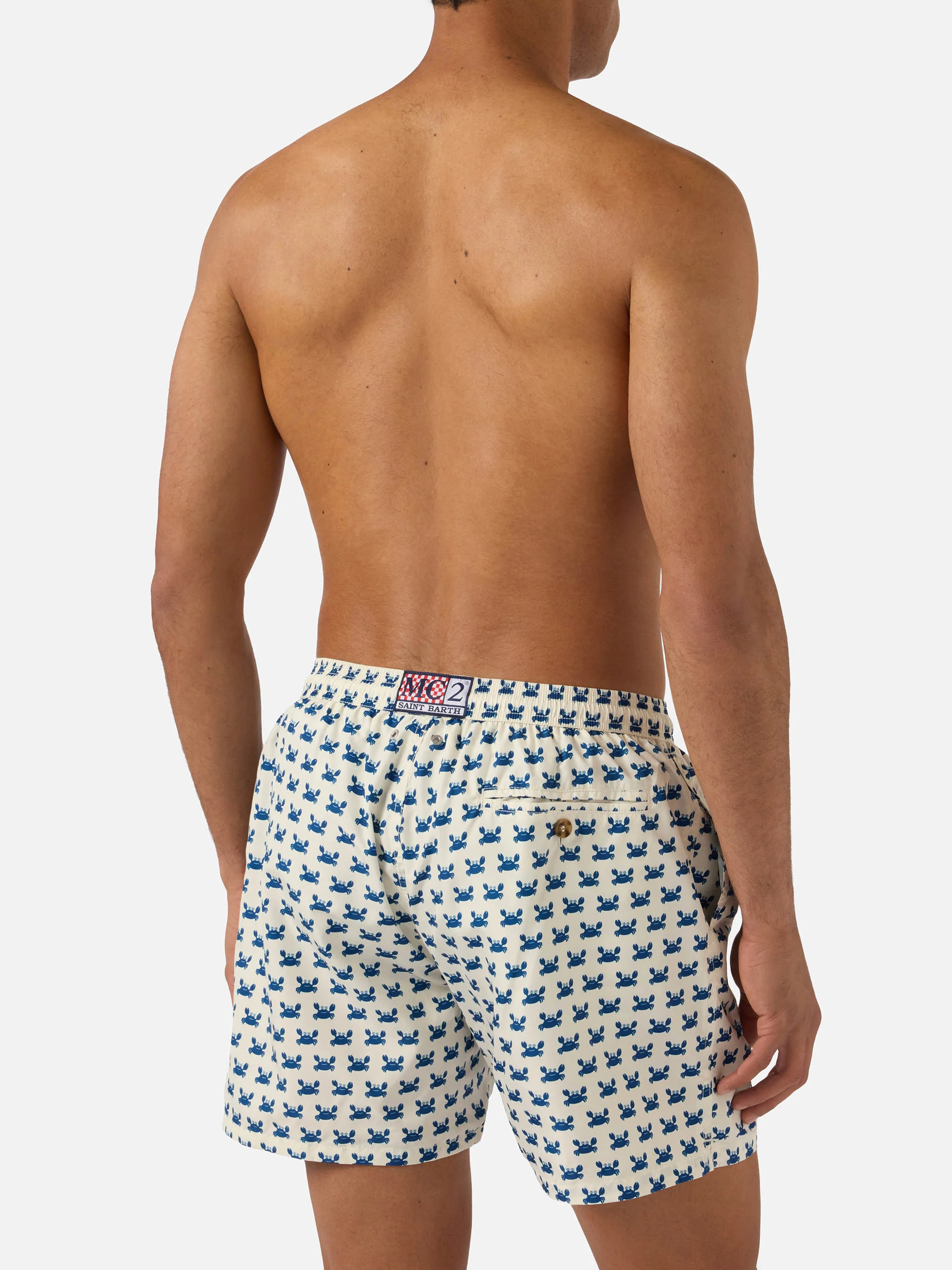 White Lighting Micro swim shorts with crab all-over print - Image 5