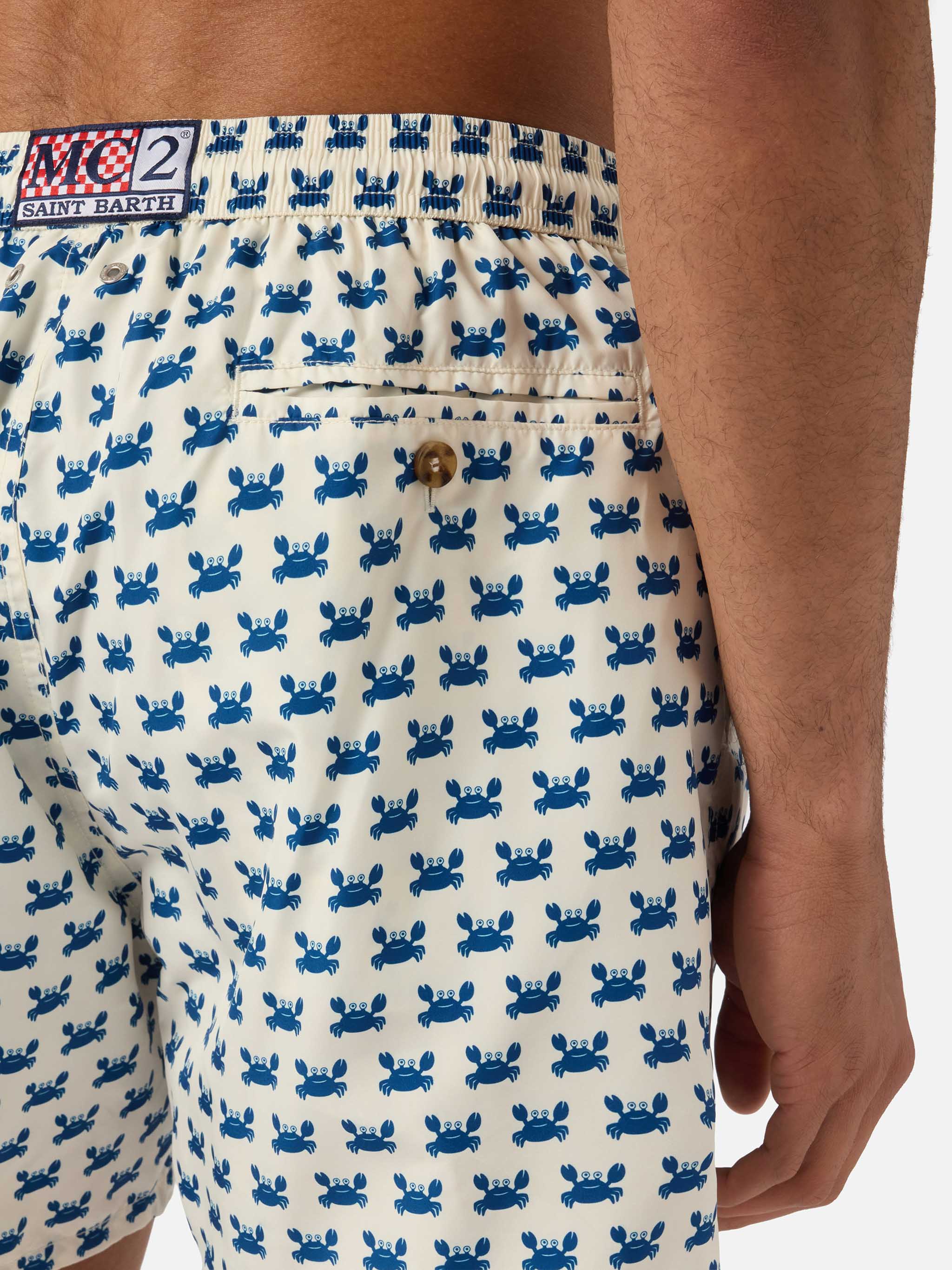 White Lighting Micro swim shorts with crab all-over print - Image 6