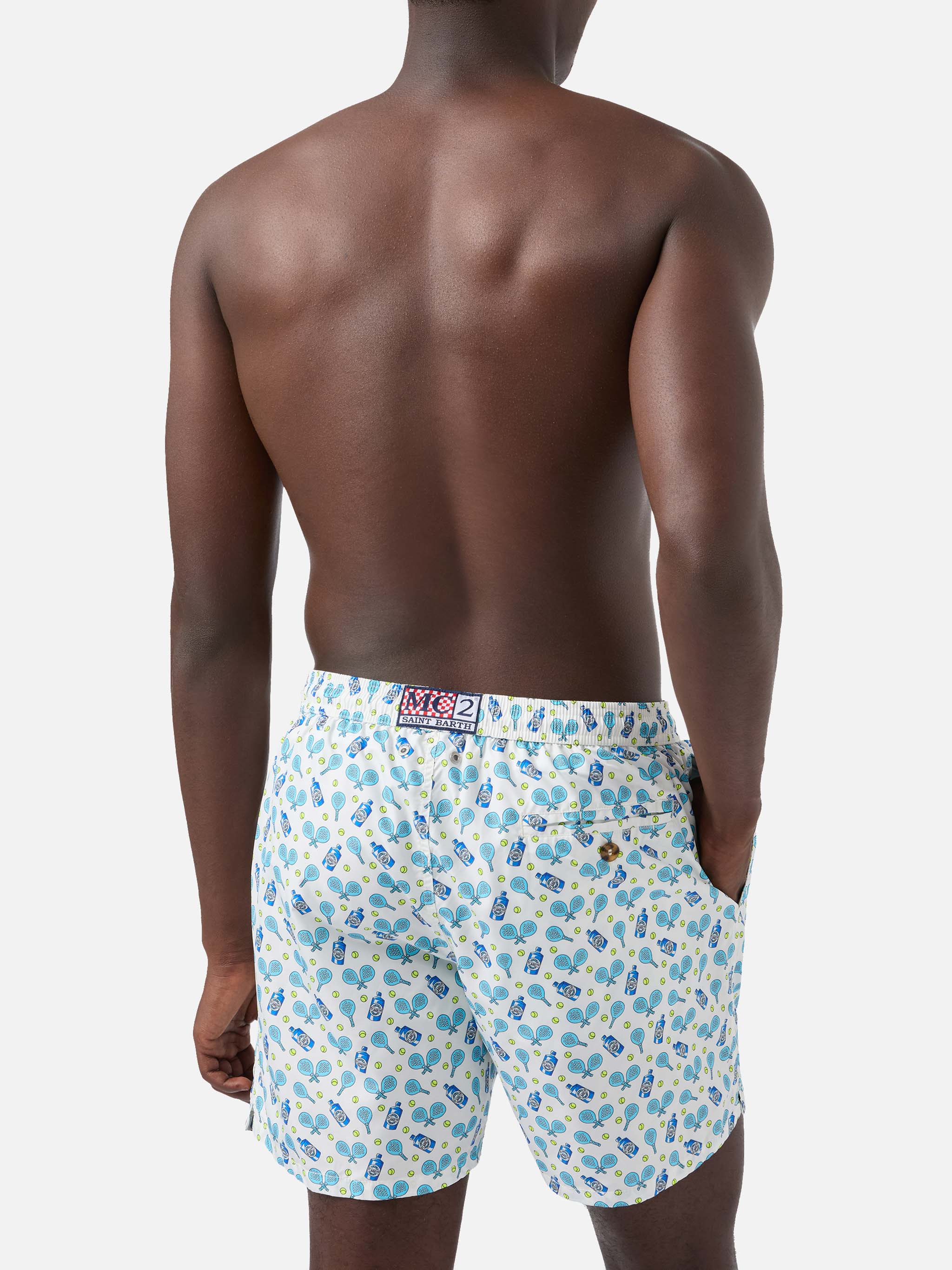 White Lighting Micro swim shorts with padel and gin all-over print - Image 5
