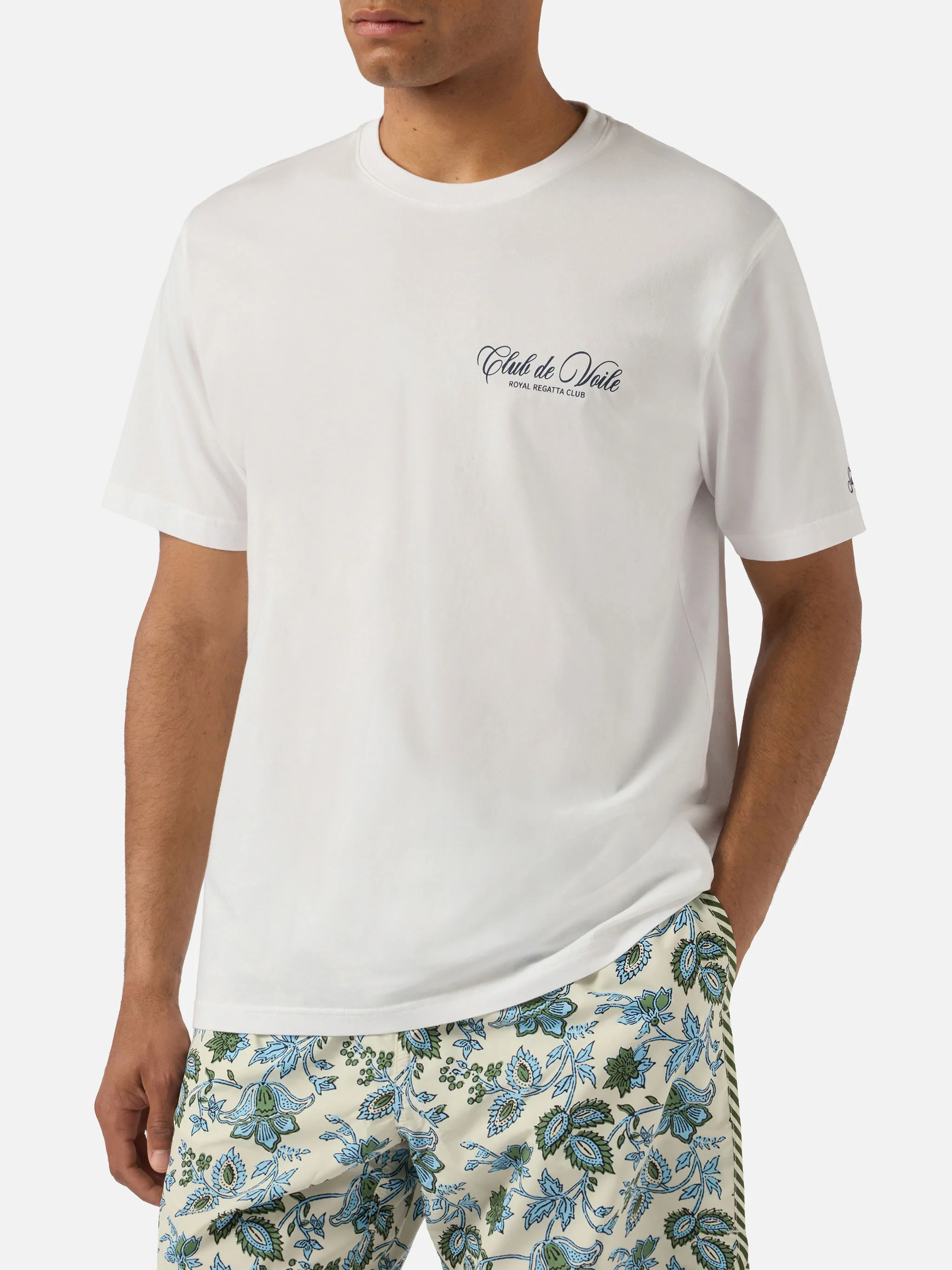 White Portland t-shirt with Club de Voile print - Image 2