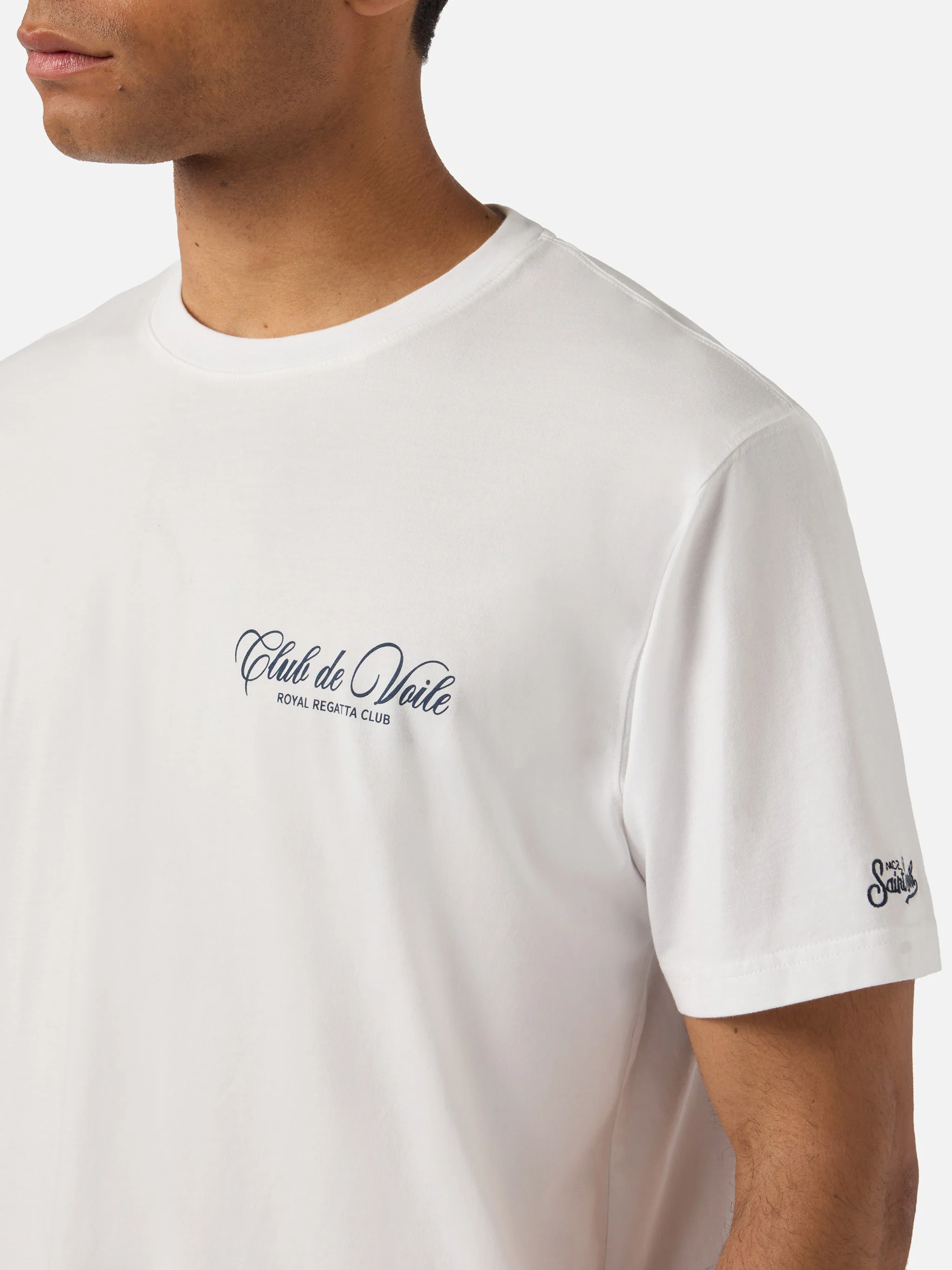White Portland t-shirt with Club de Voile print - Image 3