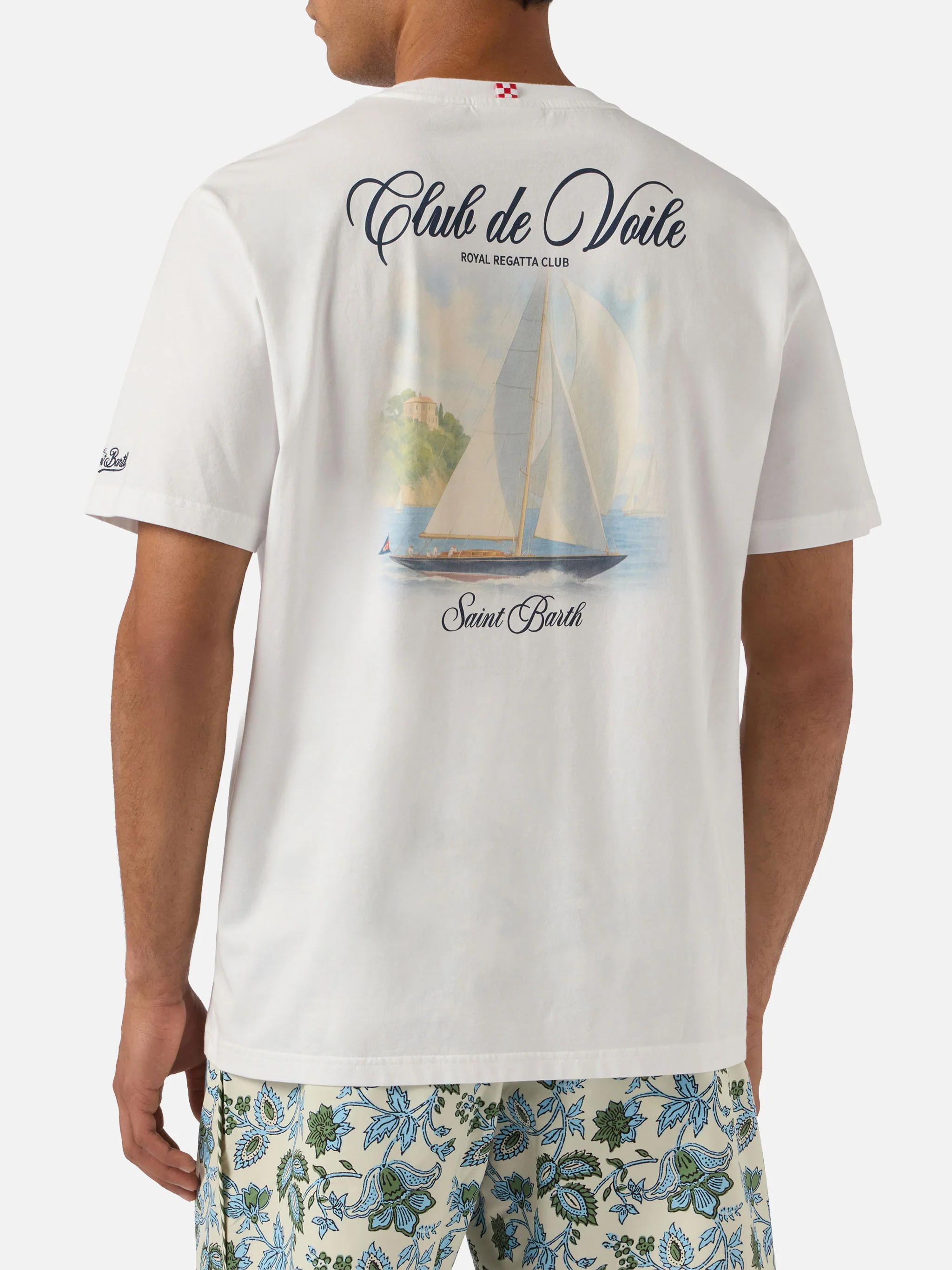 White Portland t-shirt with Club de Voile print - Image 4