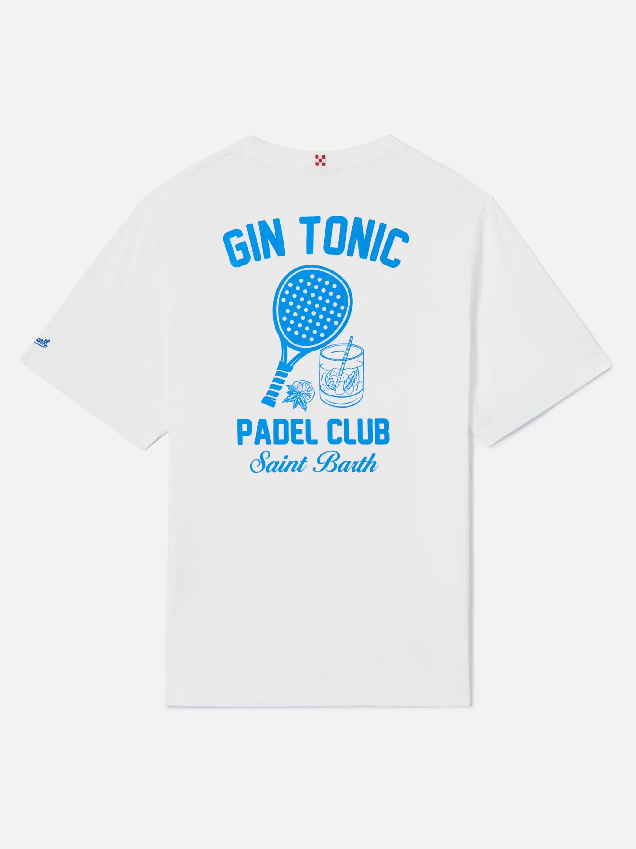 White Portland t-shirt with Gin Tonic Padel Club iprint