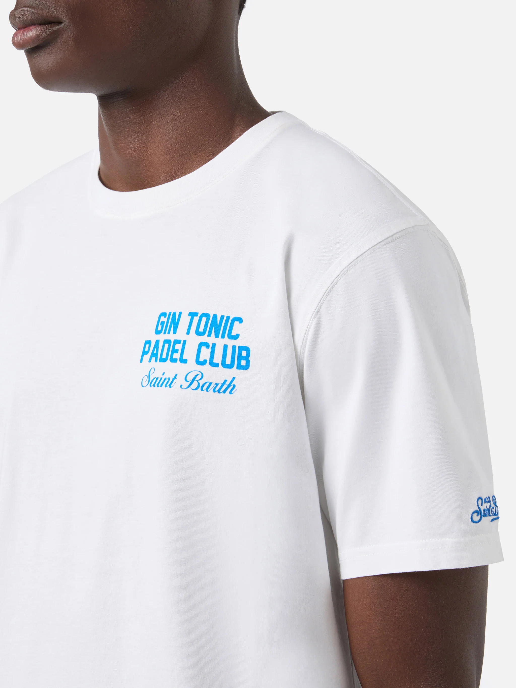 White Portland t-shirt with Gin Tonic Padel Club iprint - Image 3