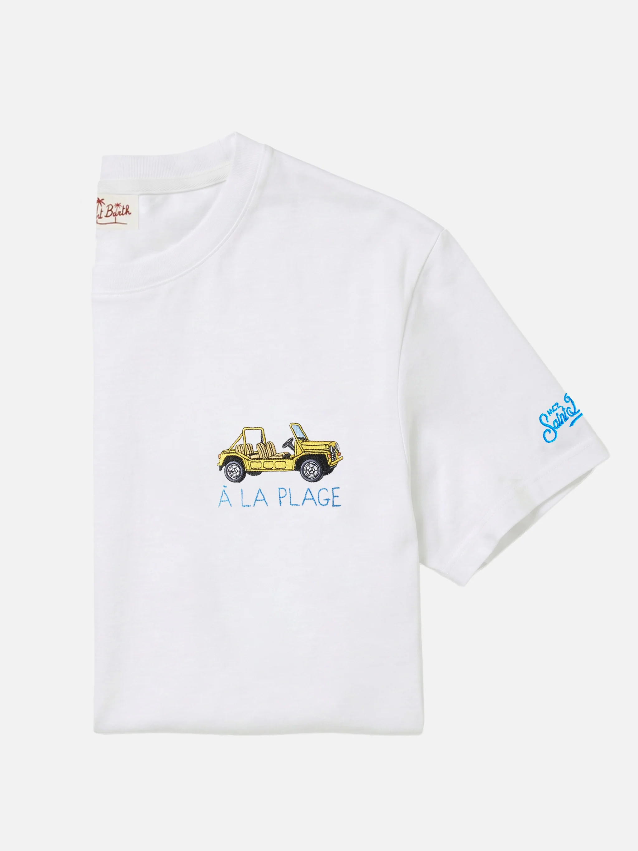 White Portofino T-shirt with À La Plage embroidery