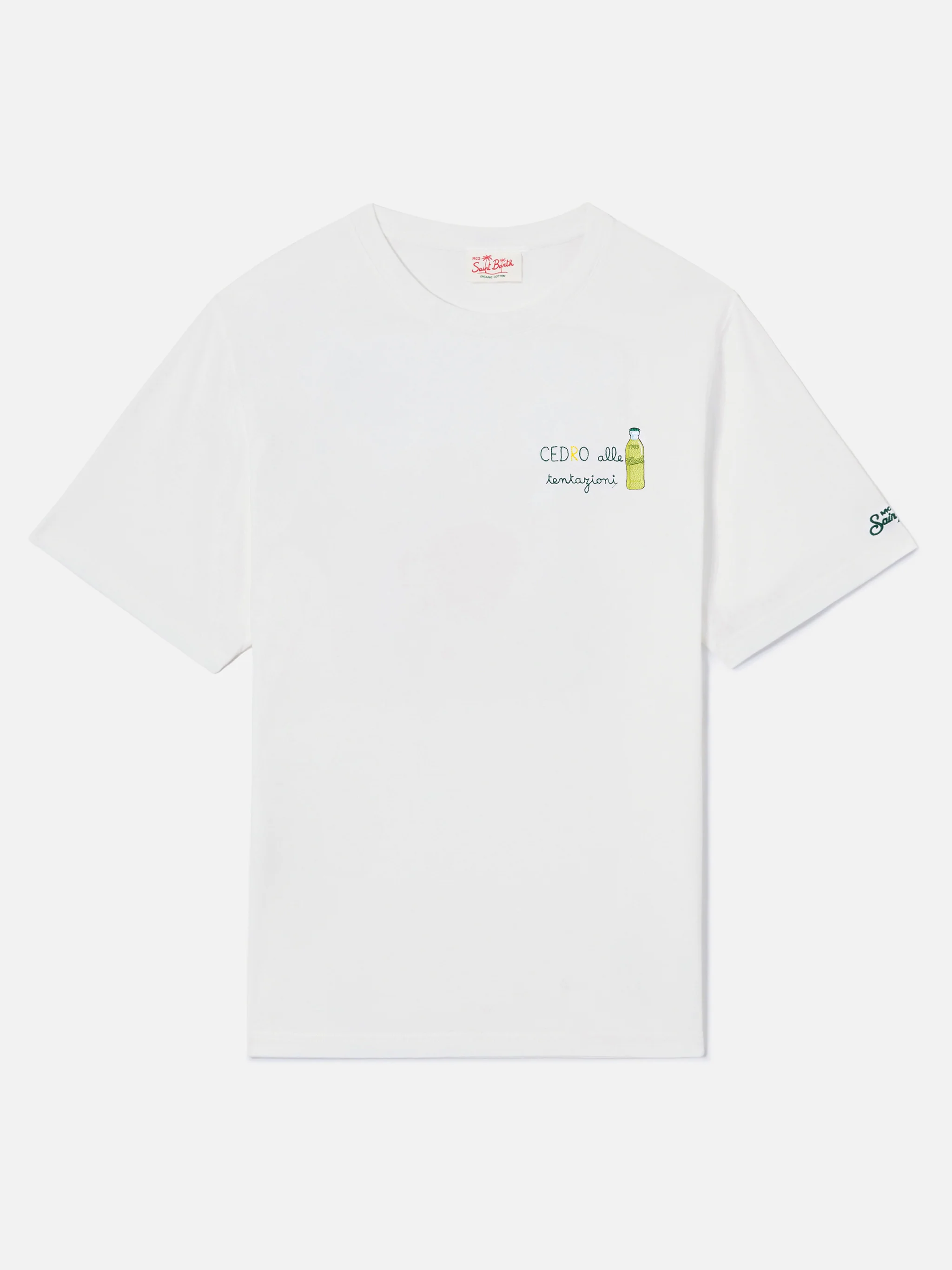 White Portofino T-shirt with Cedro Alle Tentazioni embroidery | Special Edition - Image 4