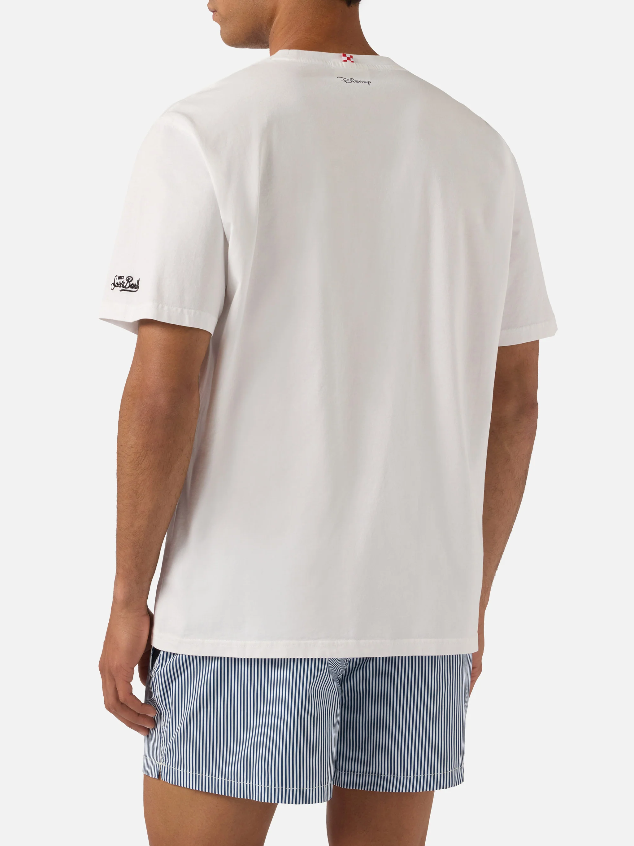 White Portofino t-shirt with Ho Un Milione Di Pensieri embroidery | Special Edition - Image 3
