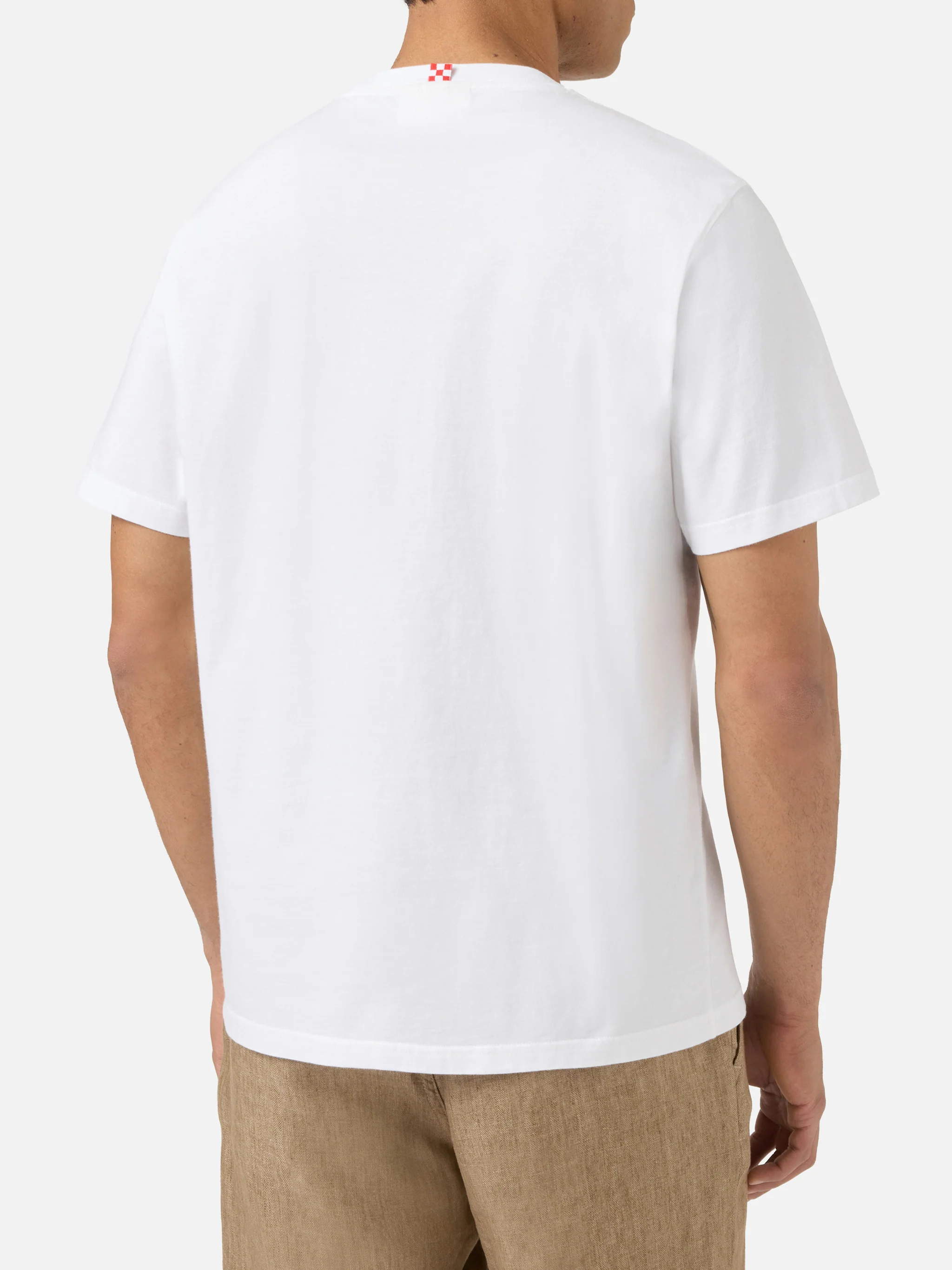 White Portofino T-shirt with Non C'è Estate Senza Mare embroidery | Special Edition - Image 5