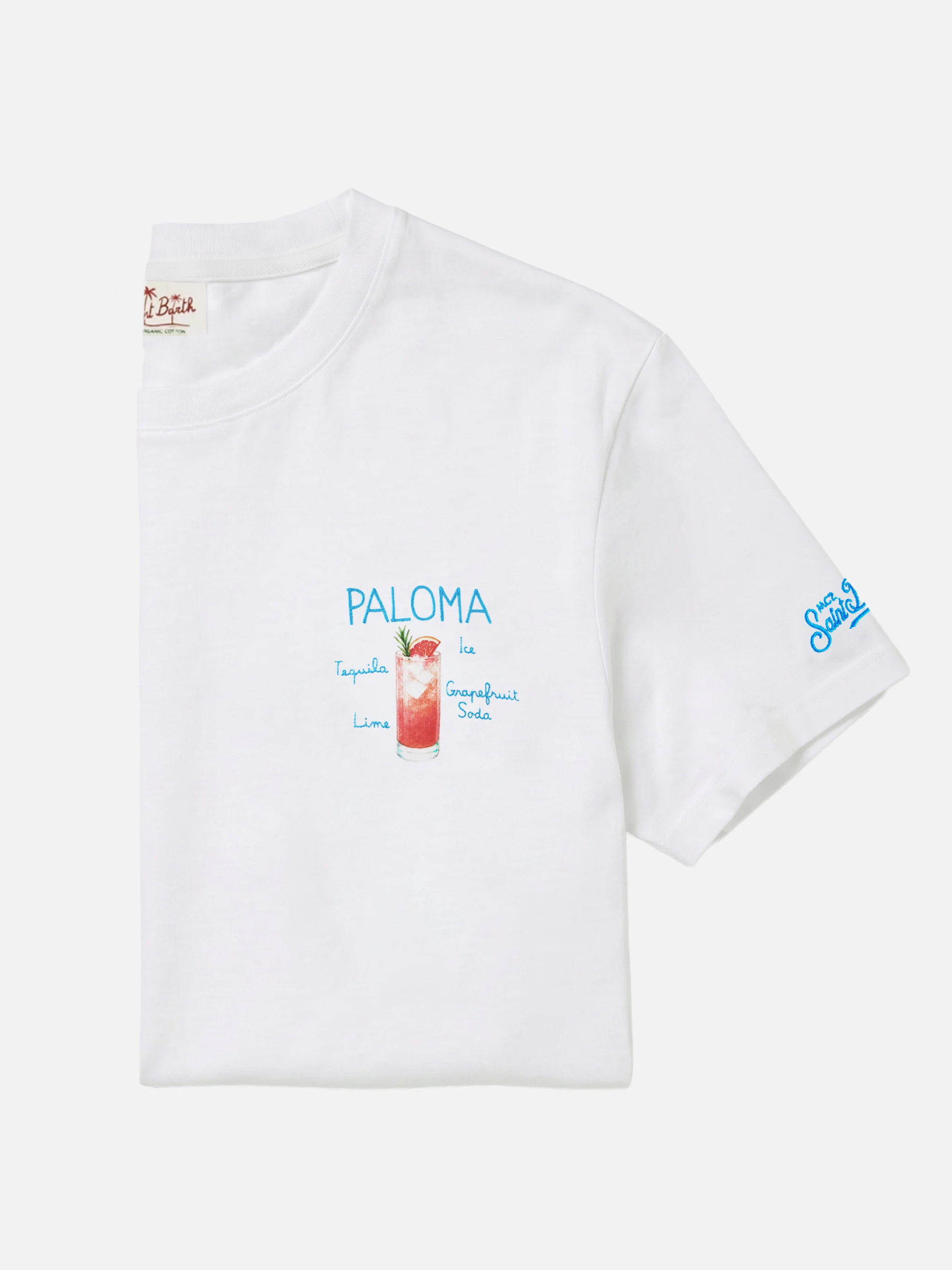 White Portofino T-shirt with Paloma embroidery
