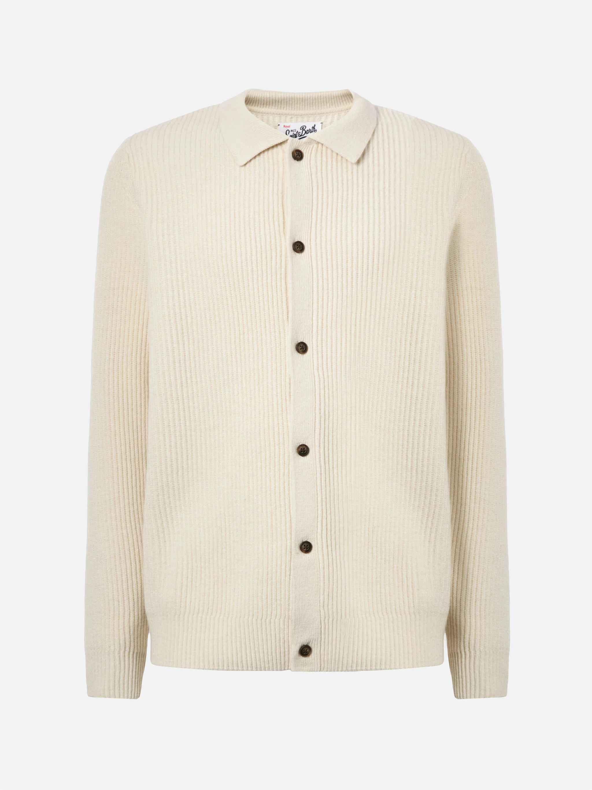 White pure-wool cardigan Bolton - Image 5
