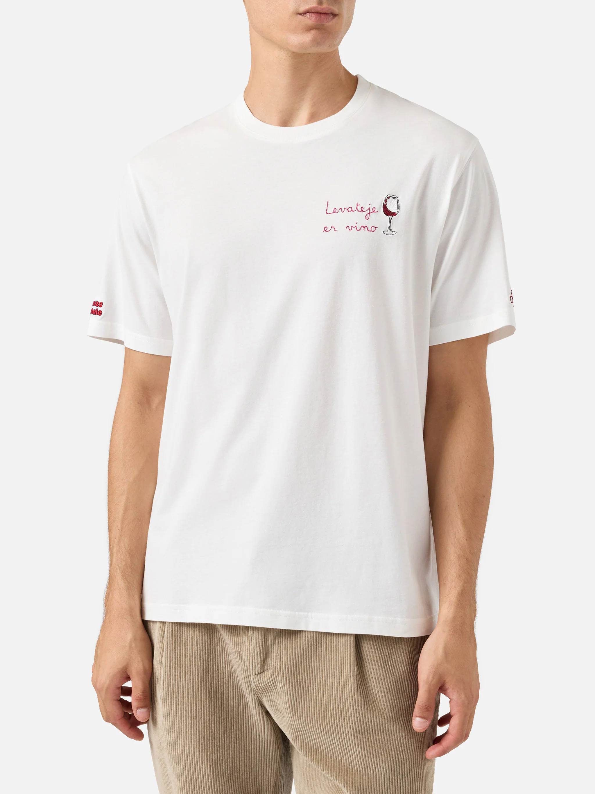 Winter cotton t-shirt Arnott Warm with Levateje er vino embroidery | VACANZE DI NATALE SPECIAL EDITION - Image 2