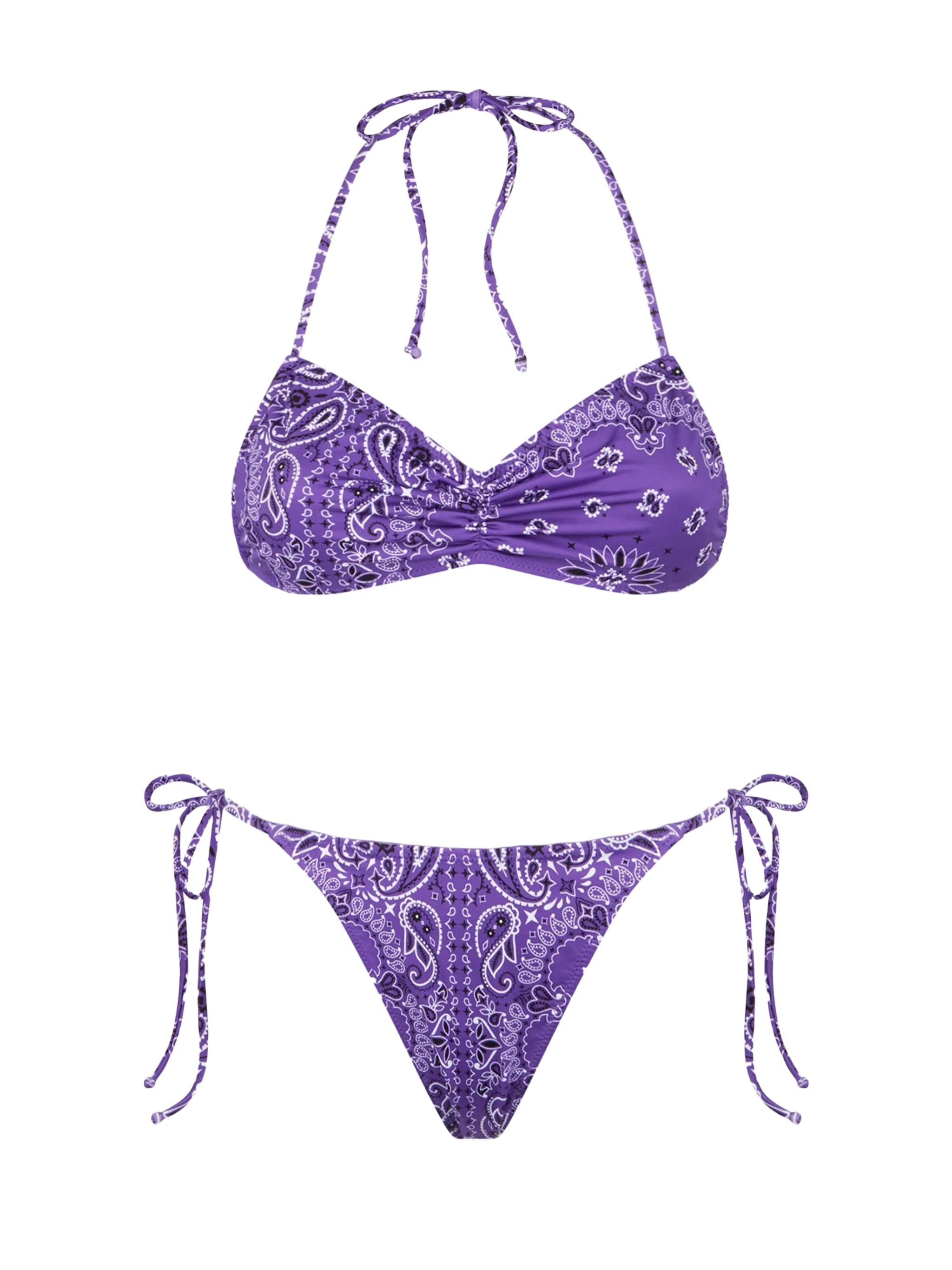 Levante Norah purple bandana bandeau bikini