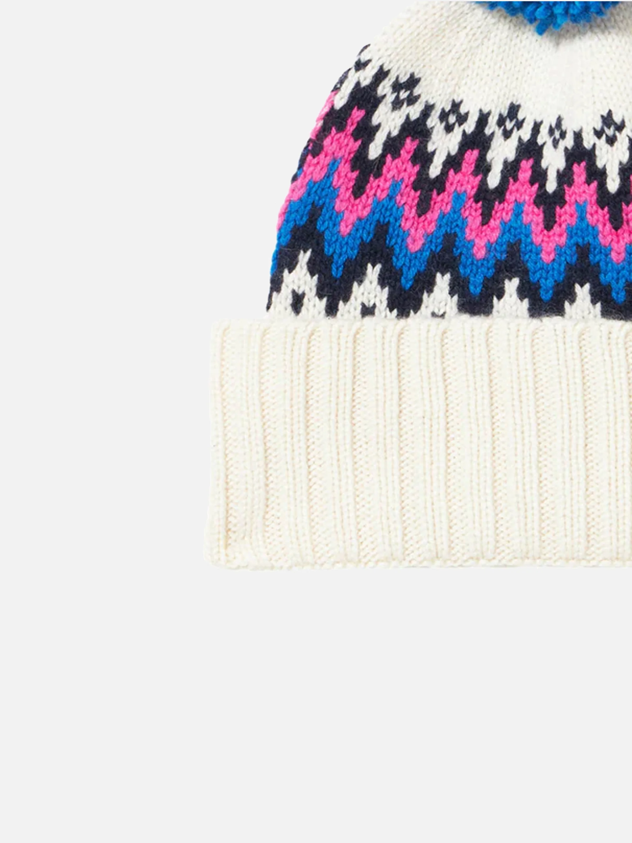 Wengen Nordic white jacquard knit beanie - Image 4
