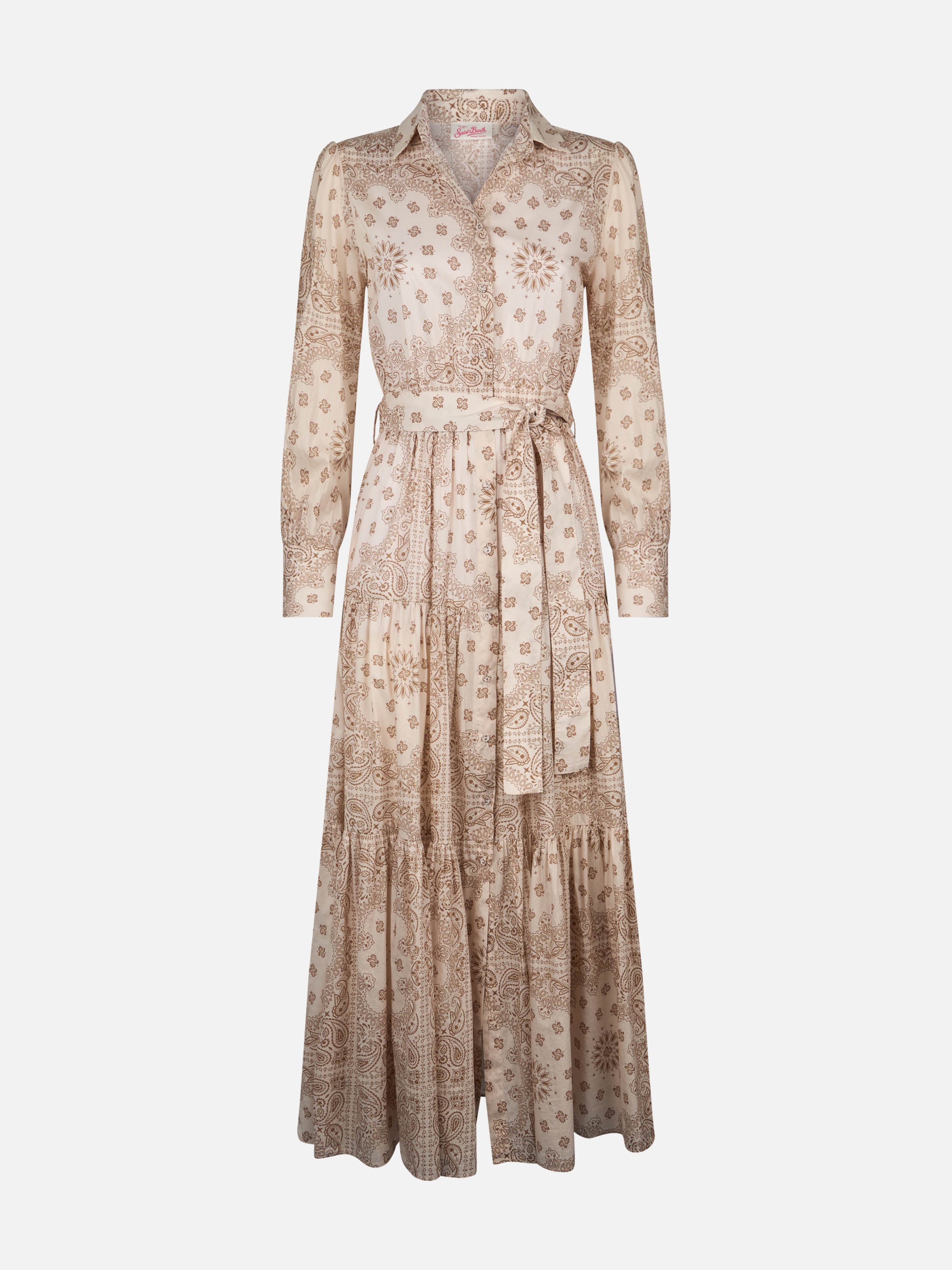Beige bandana Jensen cotton dress - Image 4