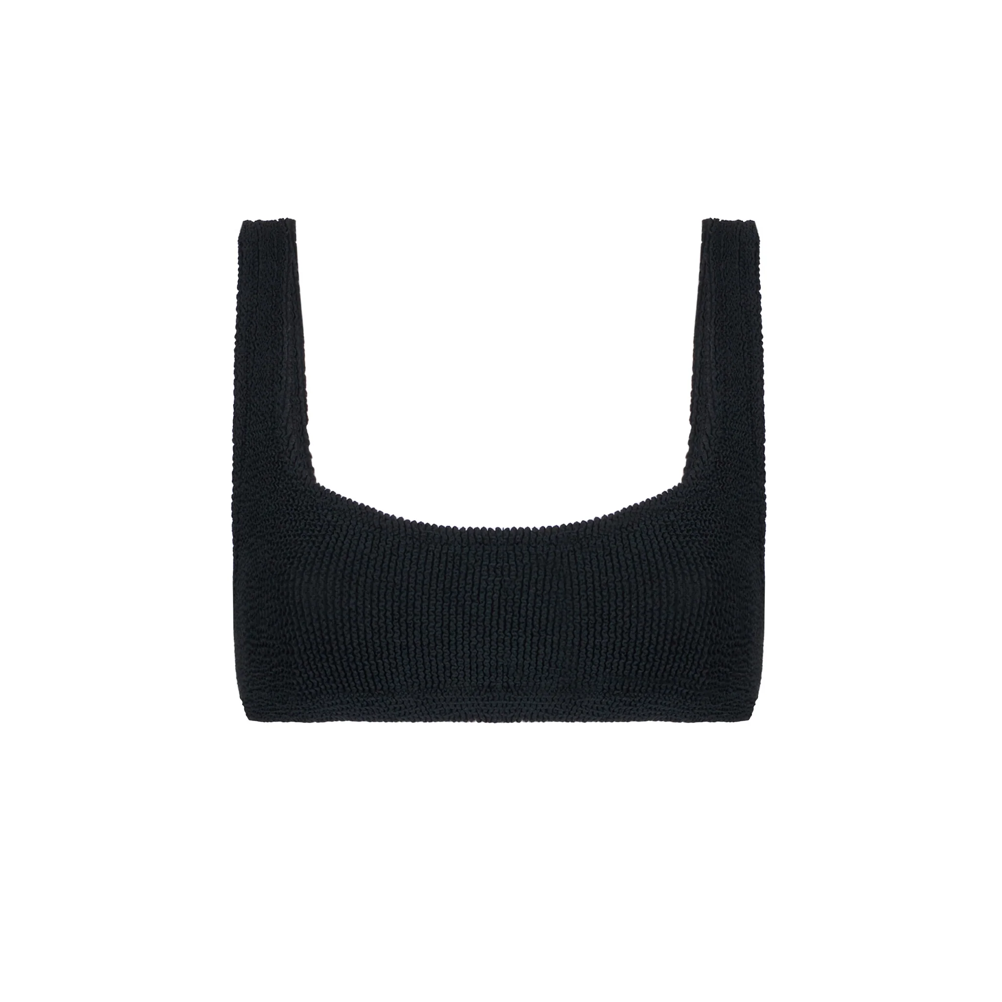 Black Naima crinkle bralette bikini top