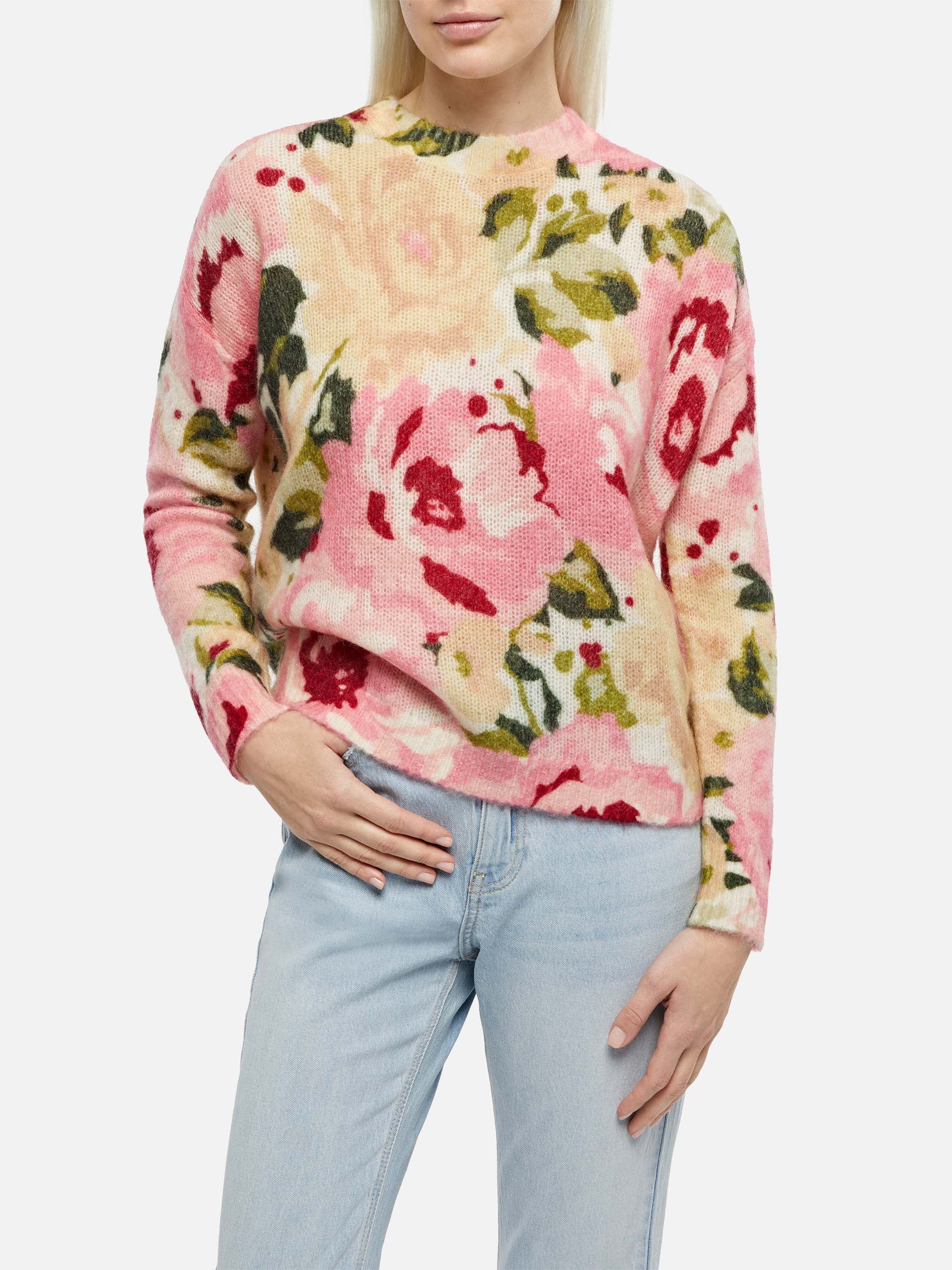 Louise sweater with peony print