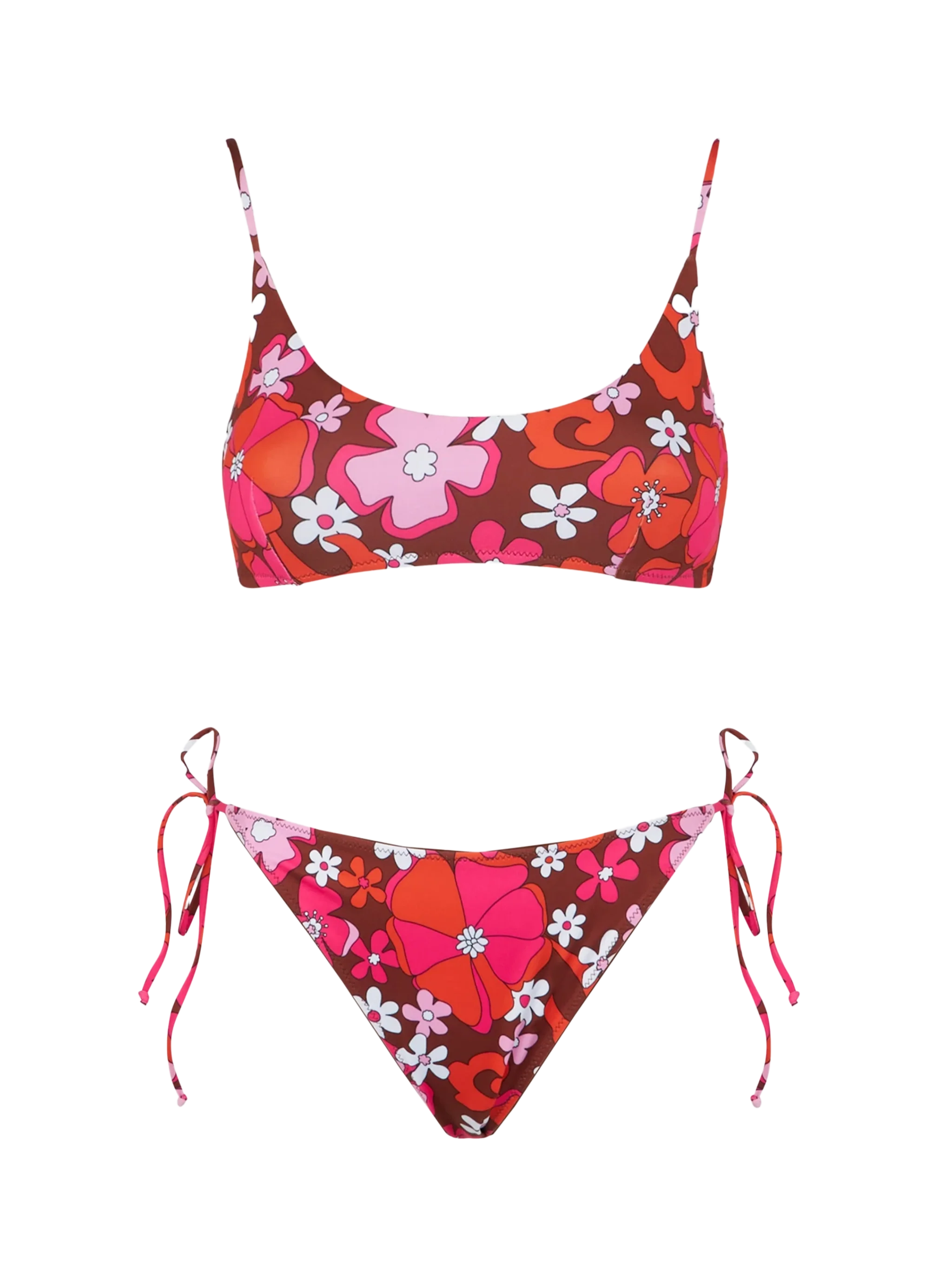 Judy Virgo retro floral bralette bikini