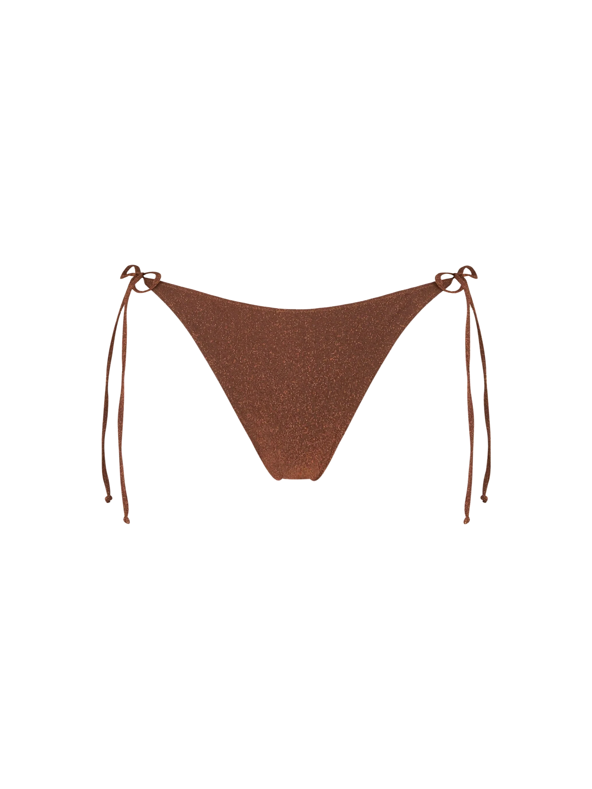 Brown lurex Marielle swim briefs