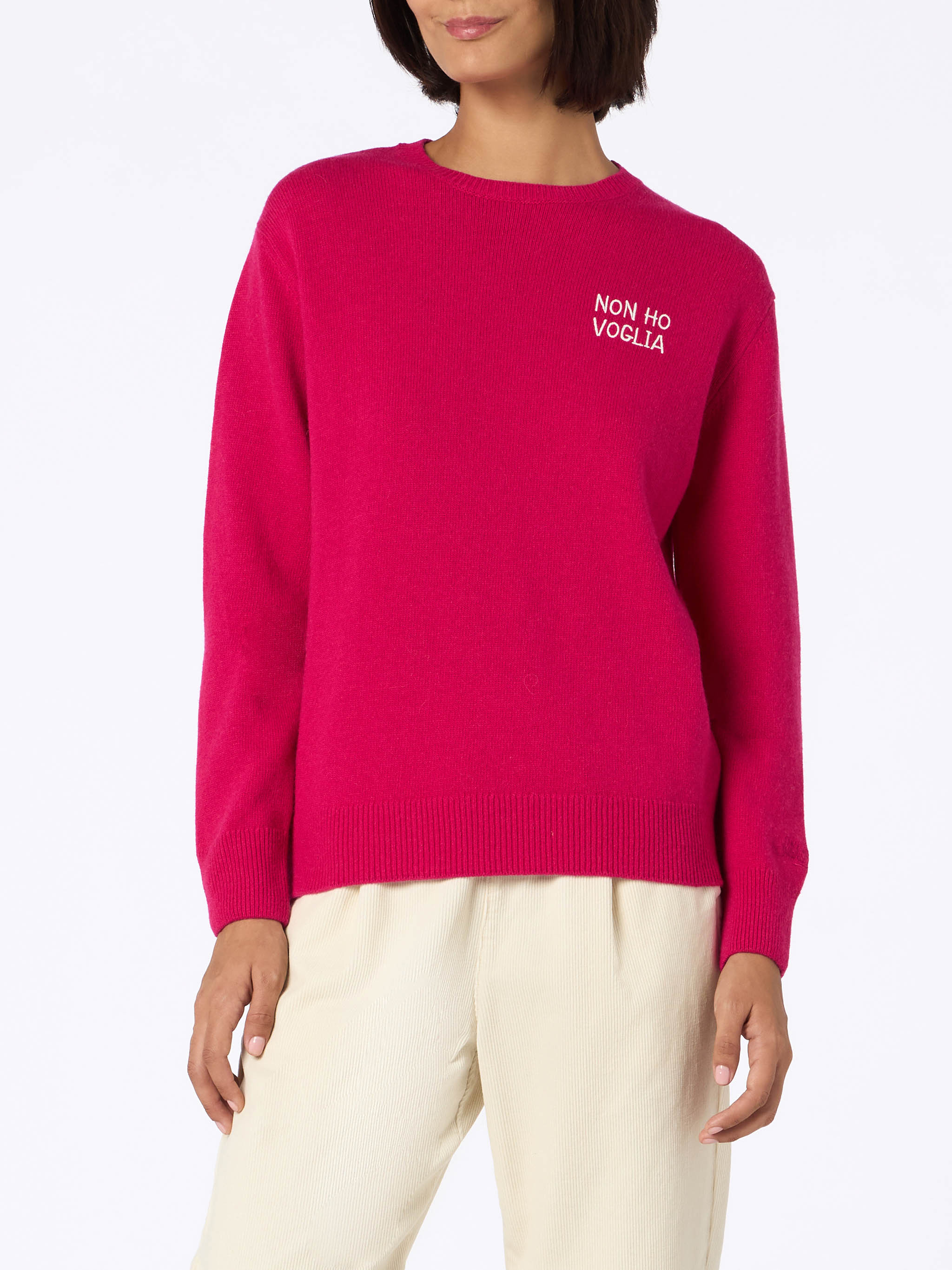 New Queen burgundy sweater with non ho voglia embroidery - Image 2
