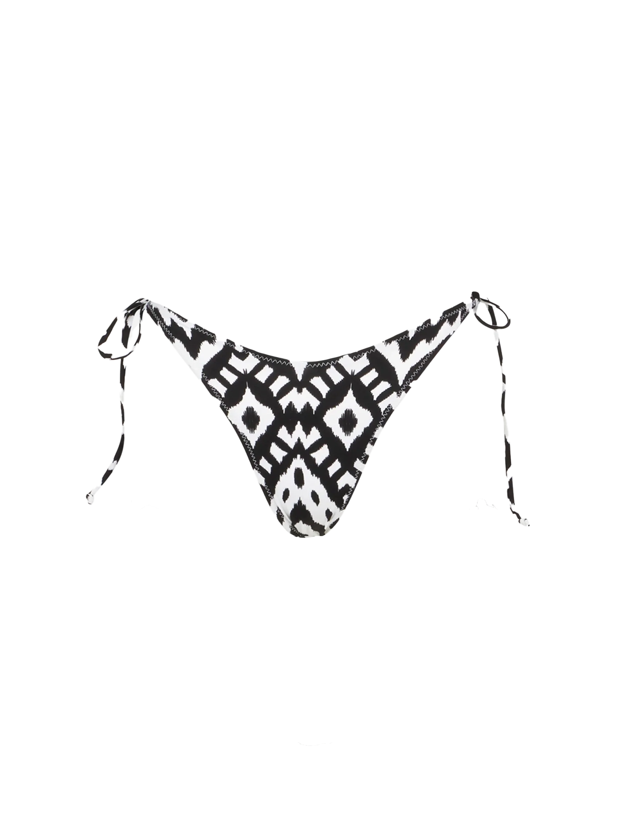 Black white ikat Norah cheeky swim briefs