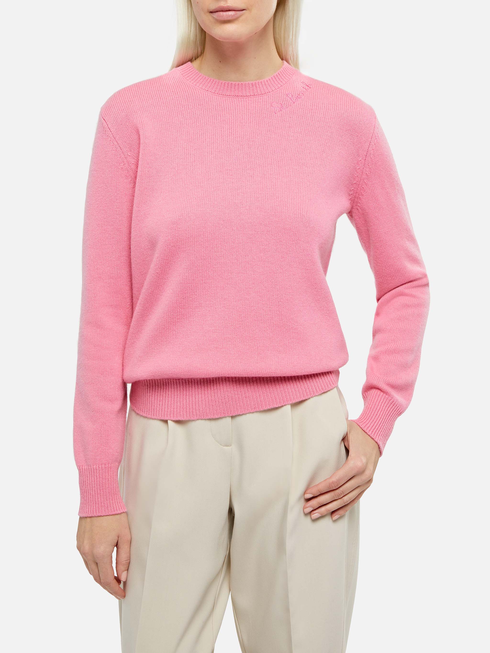 New Queen pink cashmere blend sweater