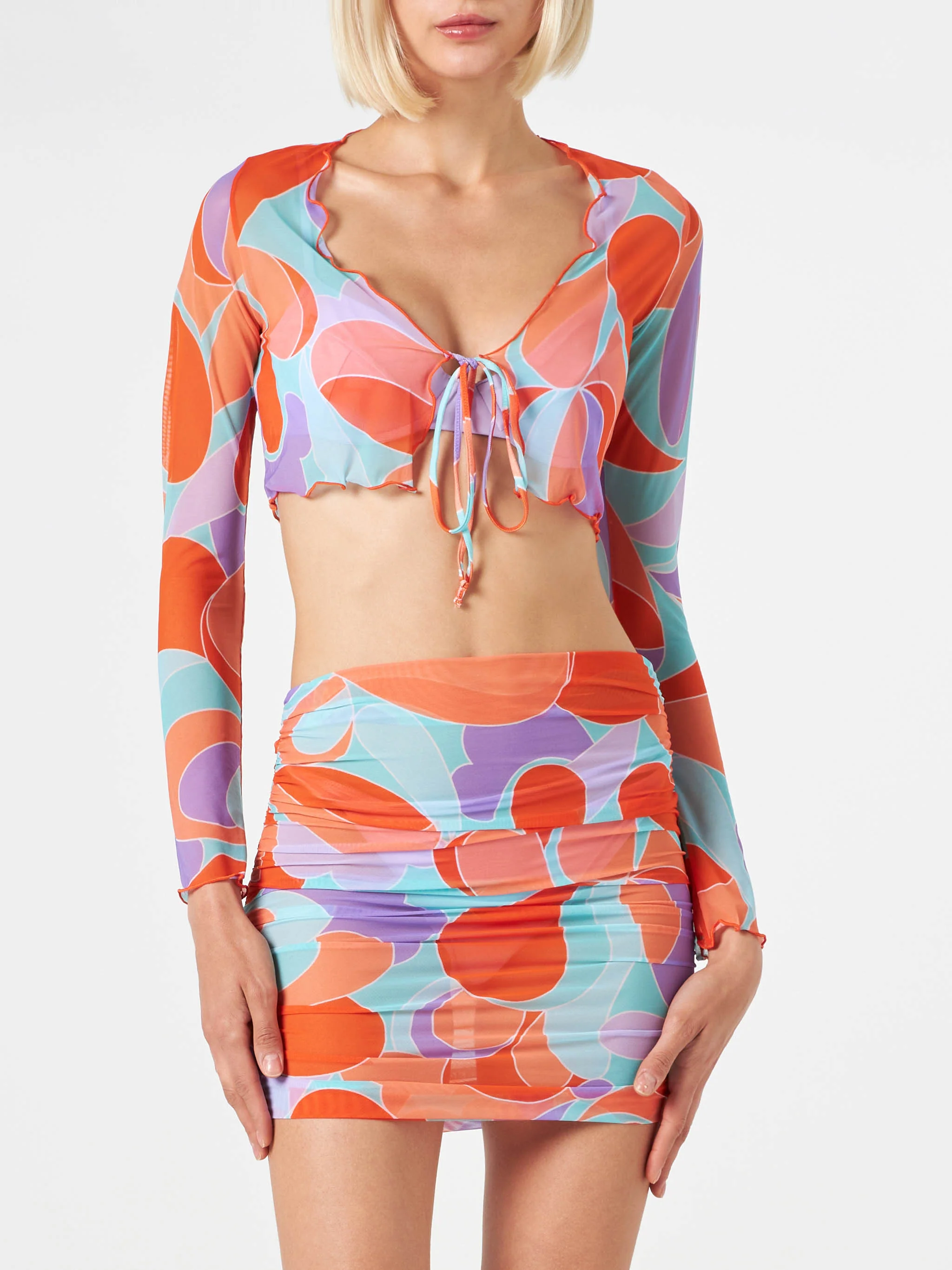 Wave tulle Elinor crop cardigan - Image 3