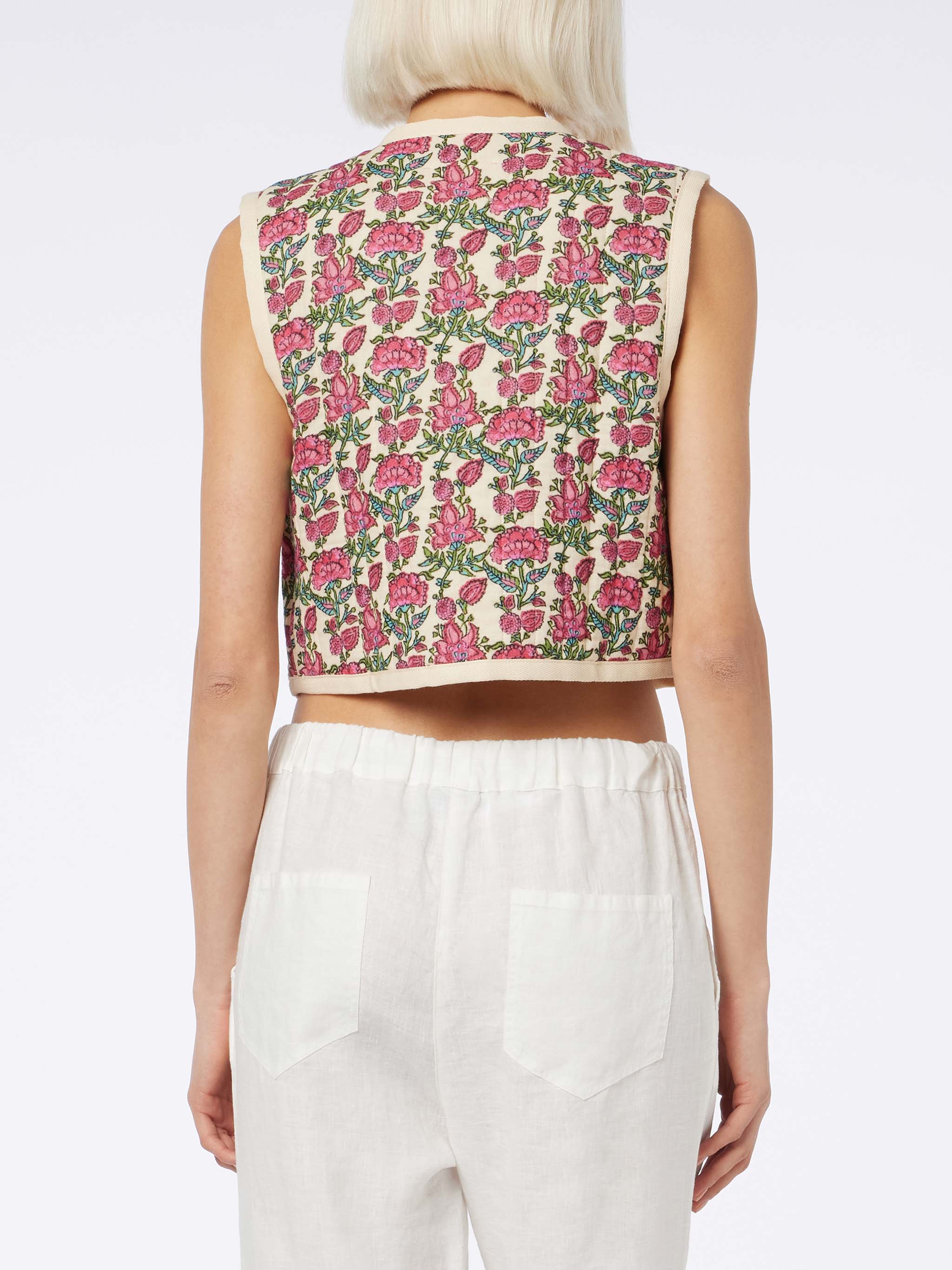 Shilo padded floral print vest - Image 6