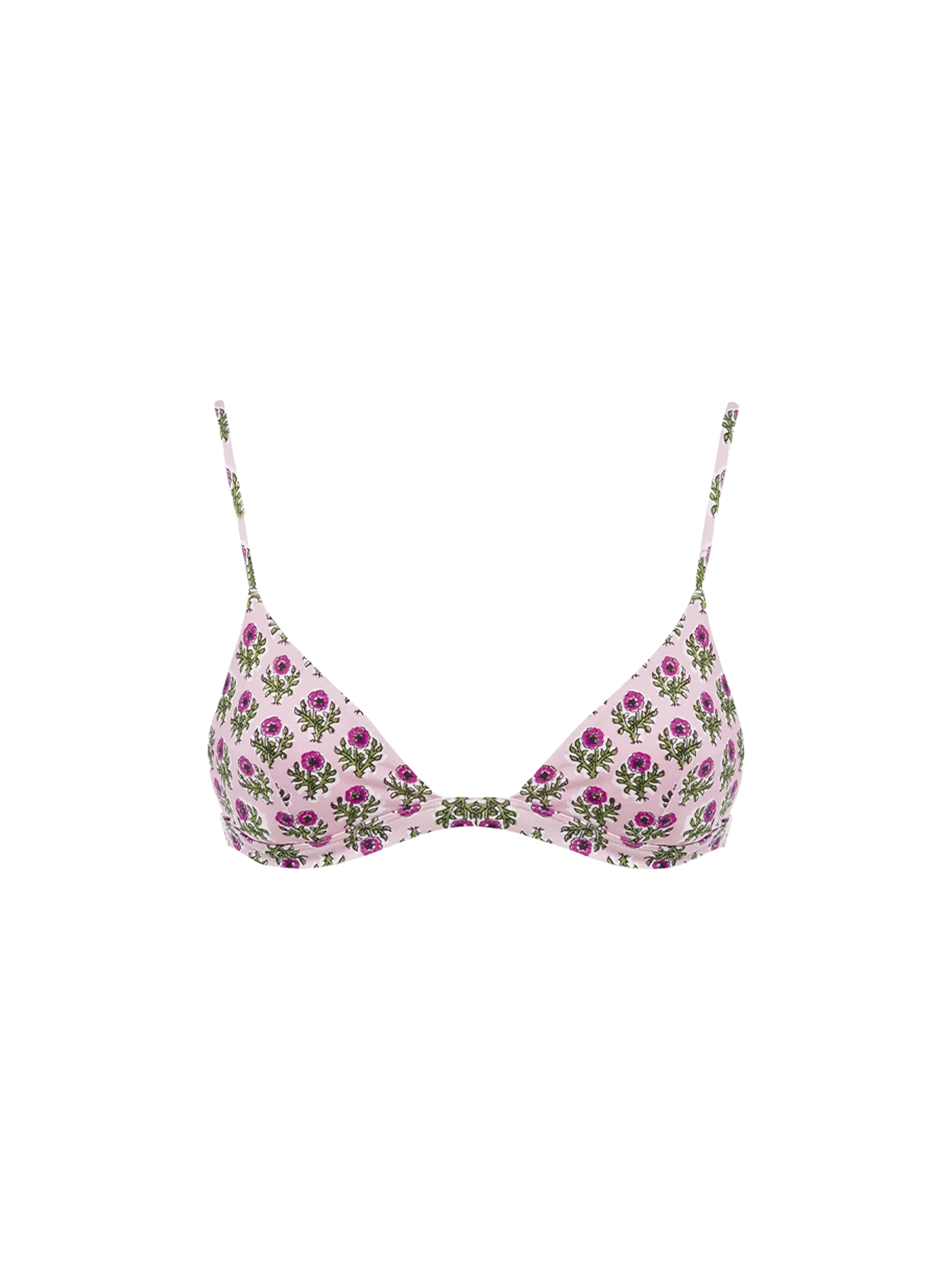 Rylie floral print triangle bikini top