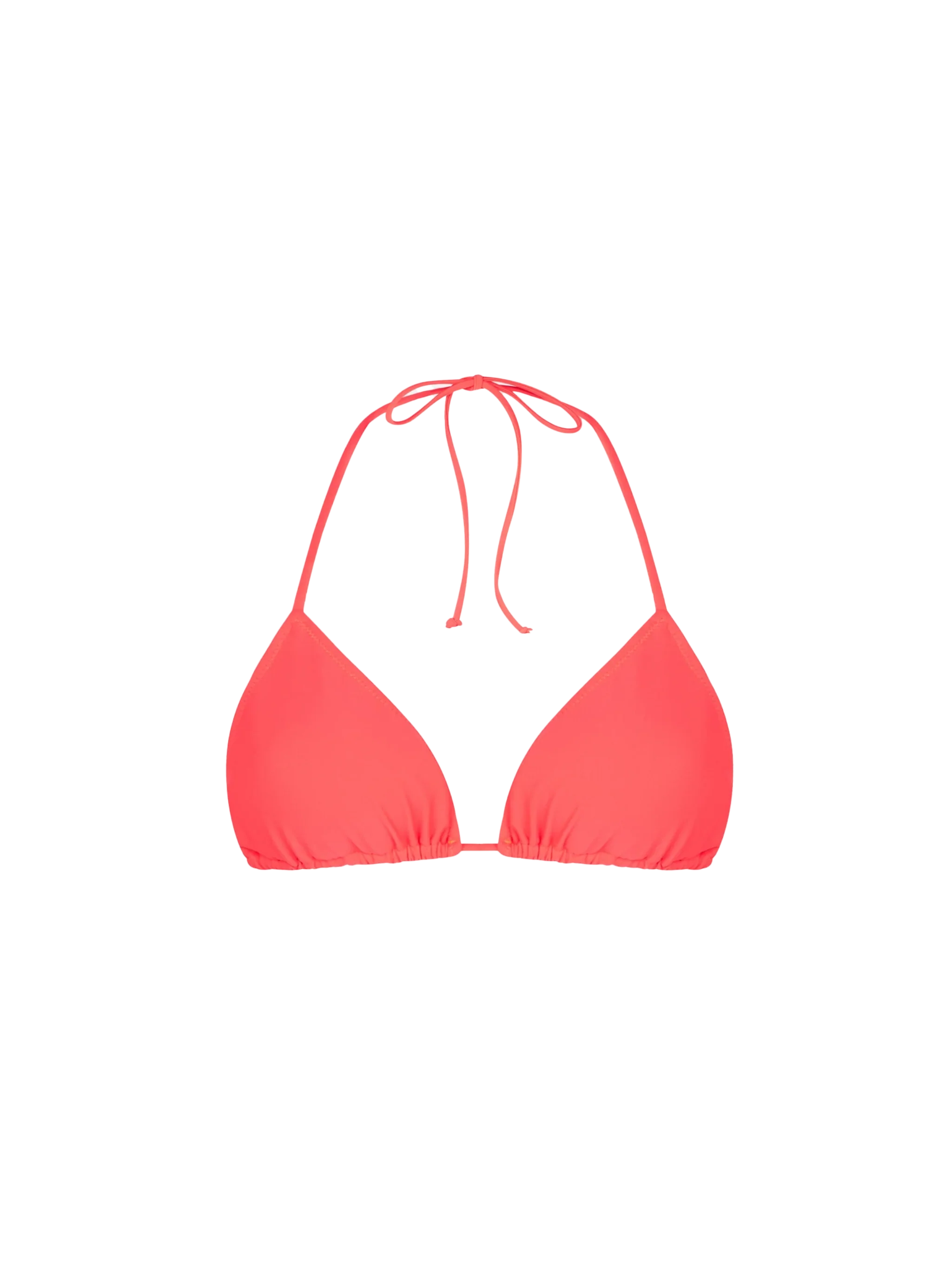 Leah fluo red triangle bikini top