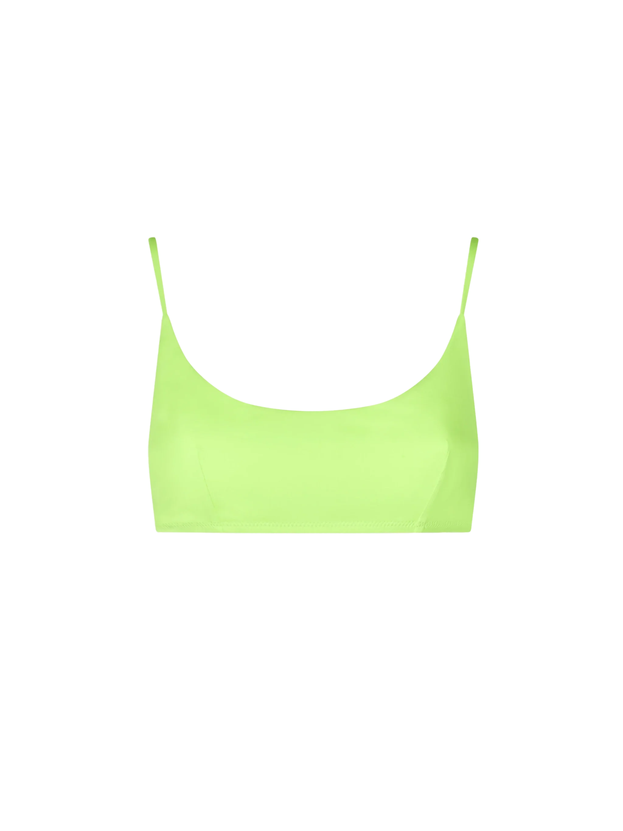 Fluo yellow Judy solid color bralette bikini top