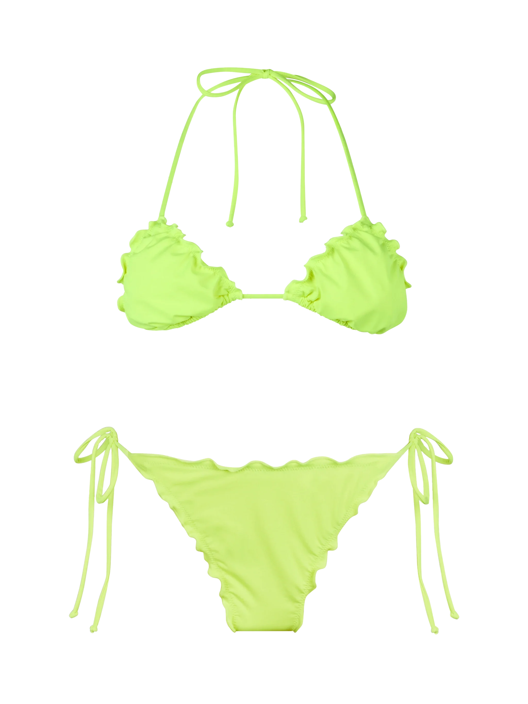 Sagittarius Miami fluo yellow triangle bikini