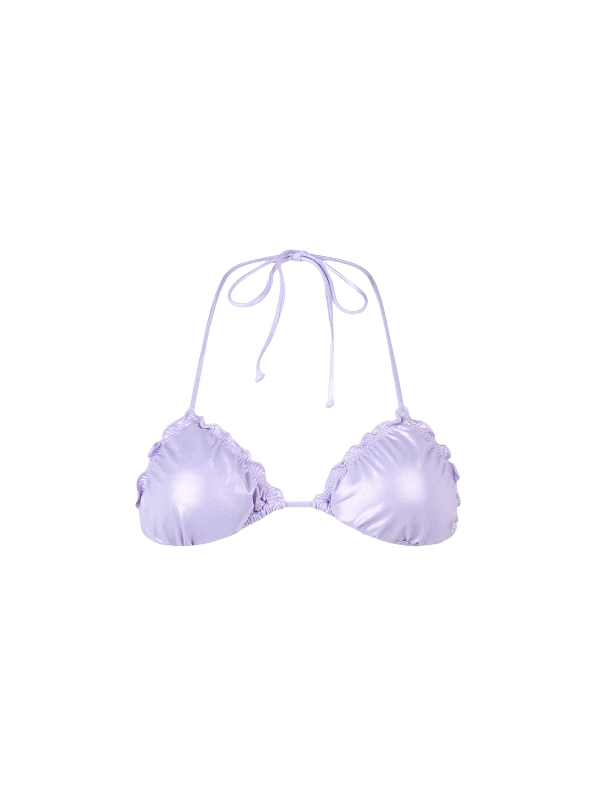 Sagittarius lilac lurex triangle bikini top