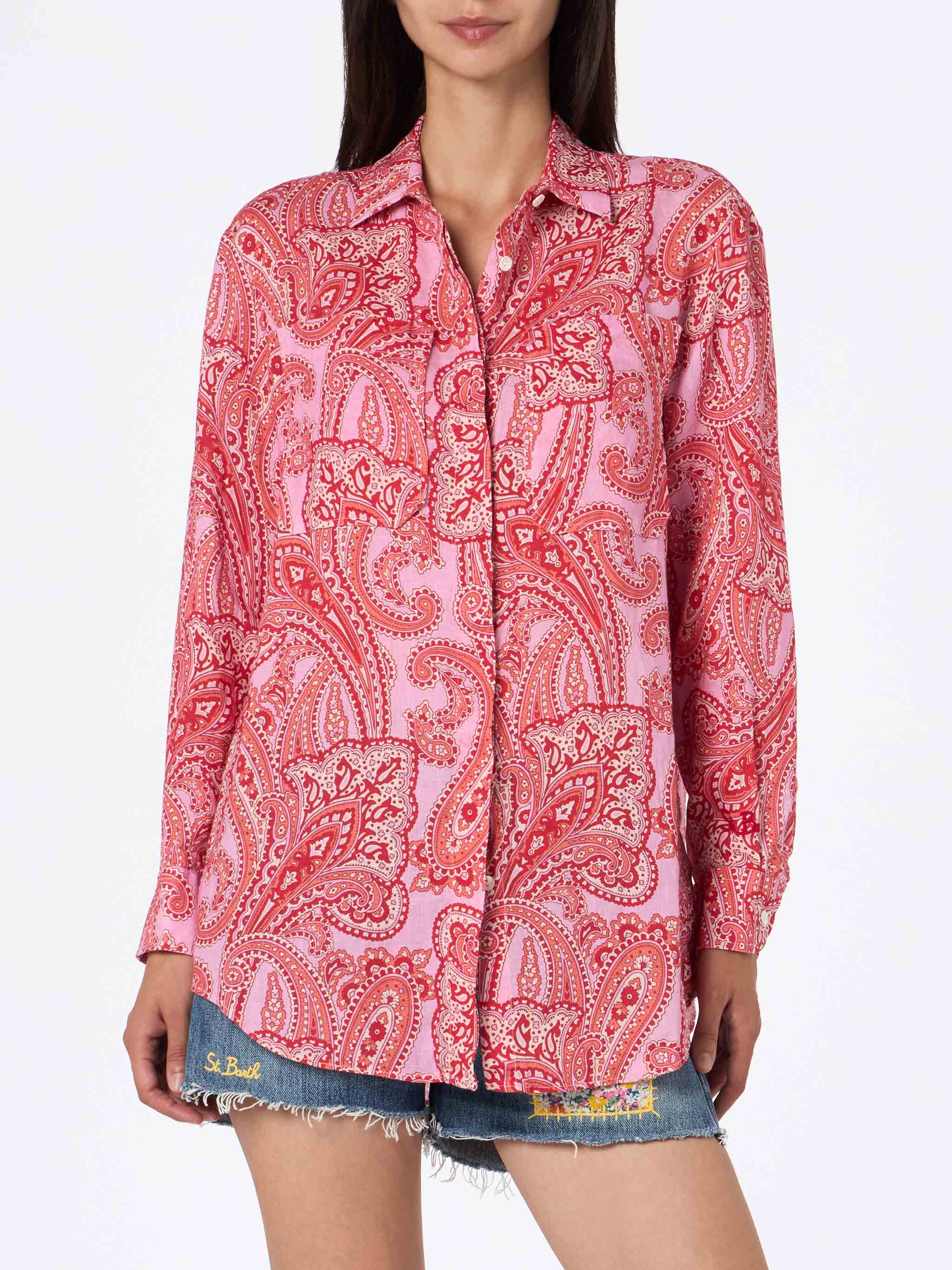 Paisley linen Alodie shirt