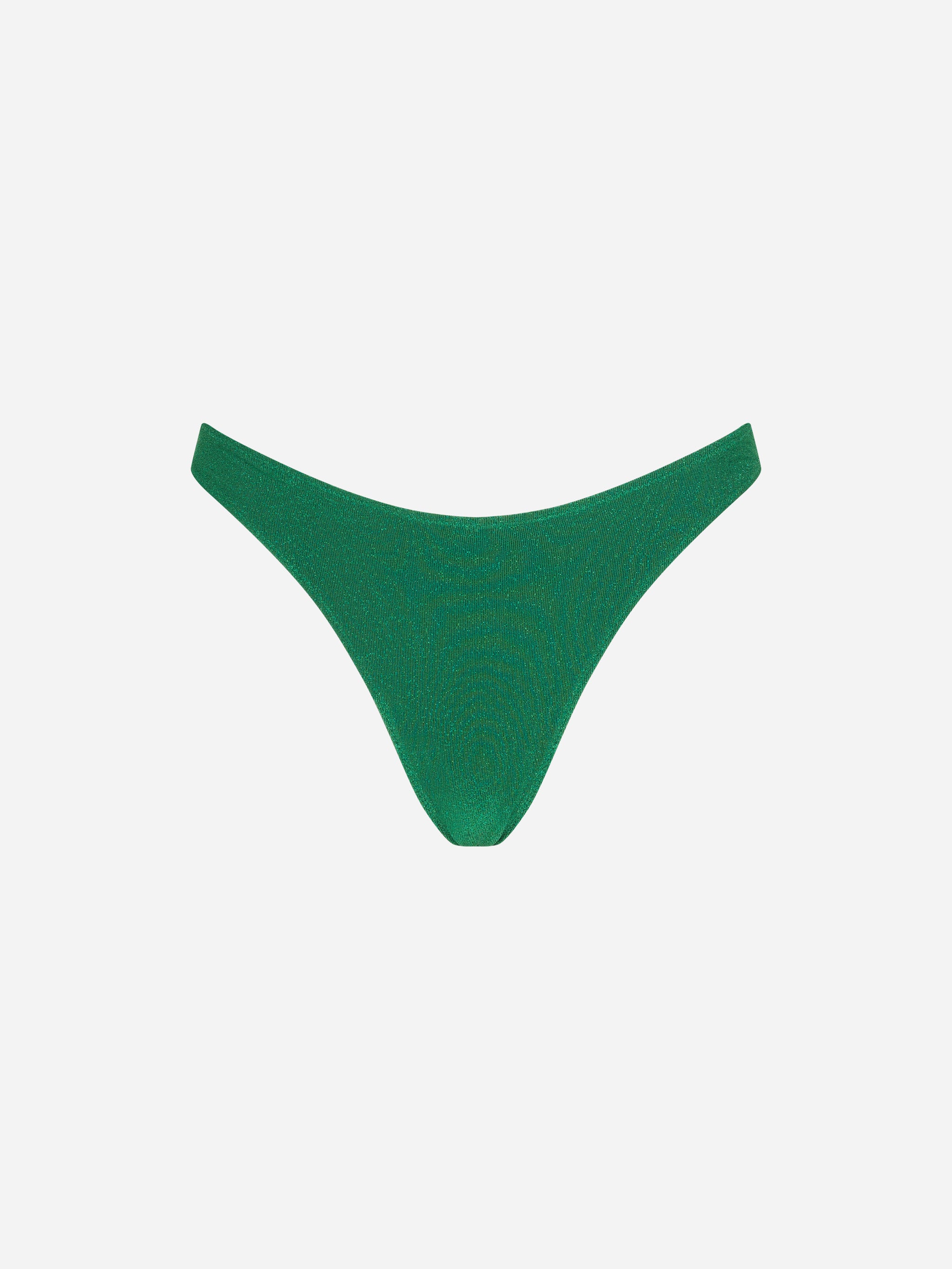 Green lurex Naomi cheeky swim briefs