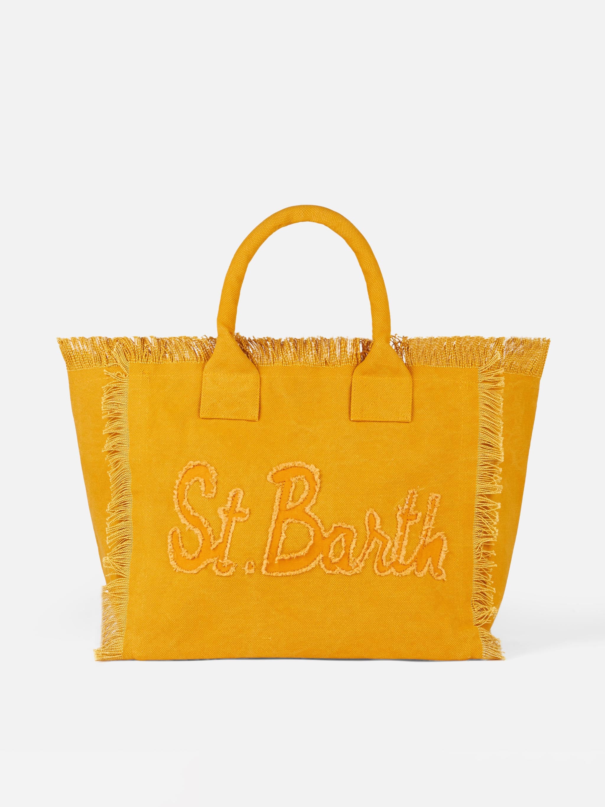 Vanity ochre canvas shoulder bag - Image 4